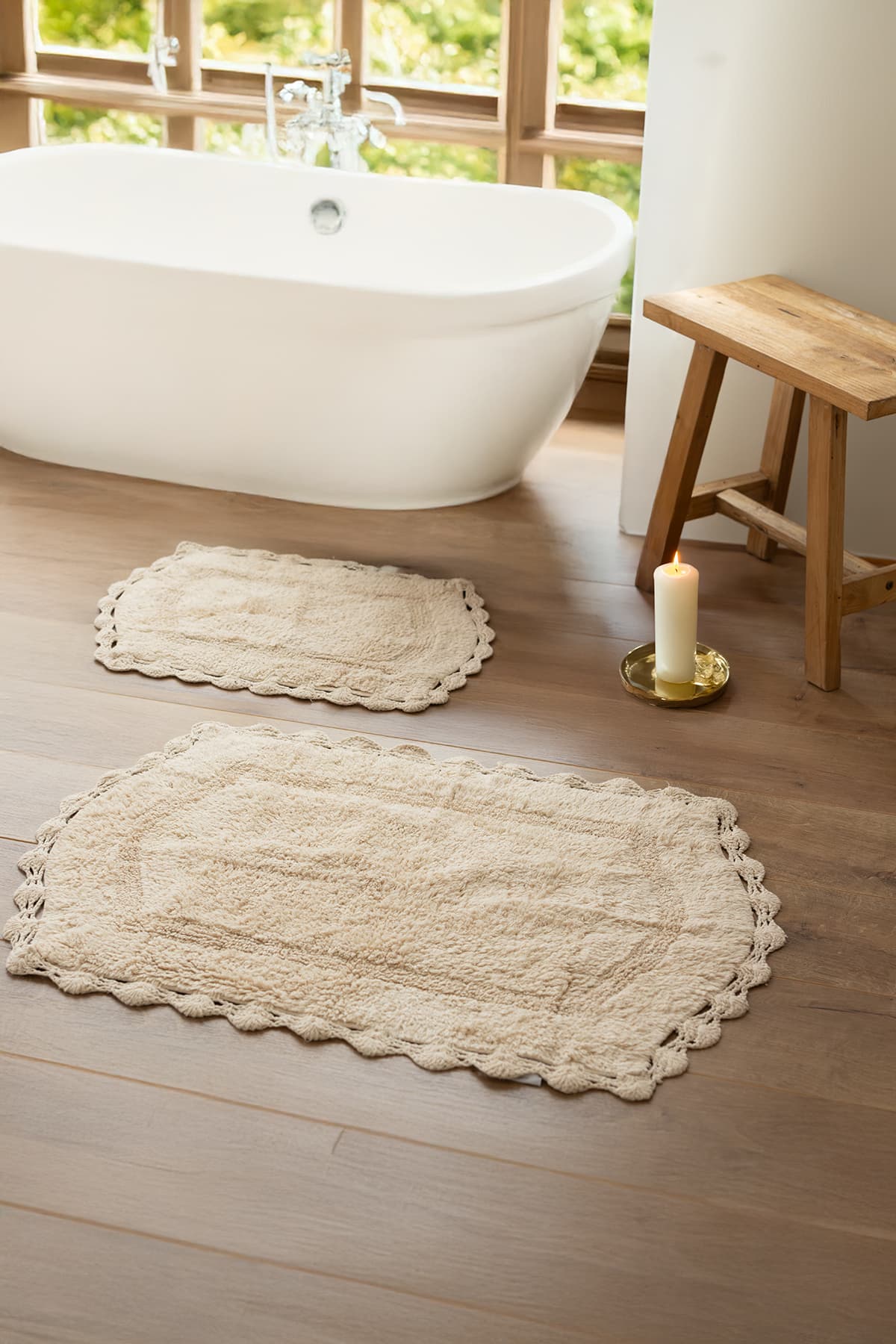 İrya Dale Banyo Paspası 2'li Bej 40x60 60x90