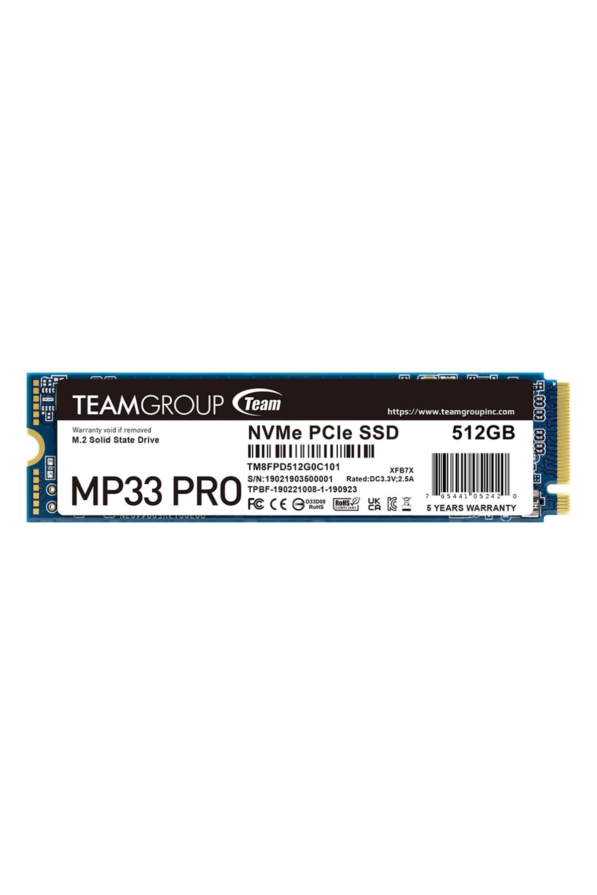 Genel Markalar Team MP33 Pro 512GB 3500/3000MB/s NVMe PCIe Gen3x4 M.2 SSD Disk (TM8FPD512G0C101)