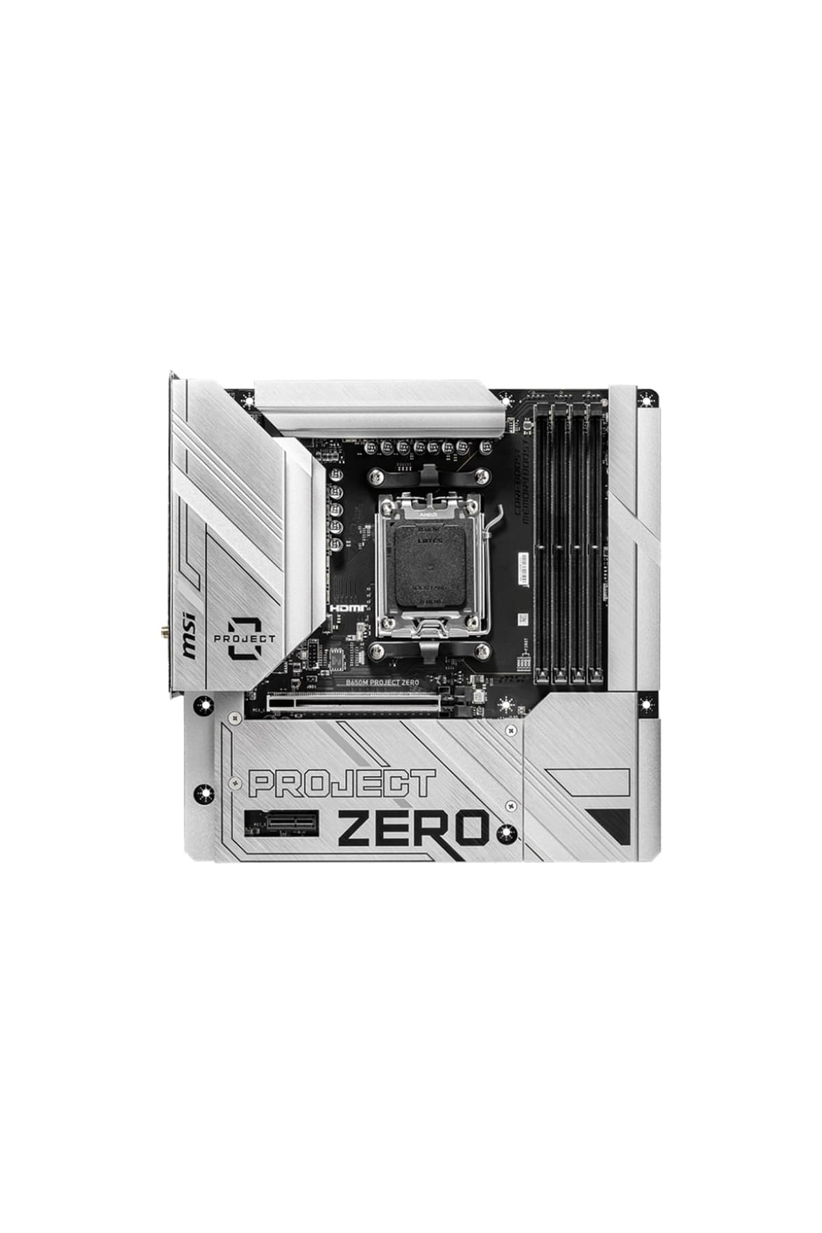 MSI B650M Project Zero AM5 Soket DDR5 7600(OC)MHz mATX Anakart