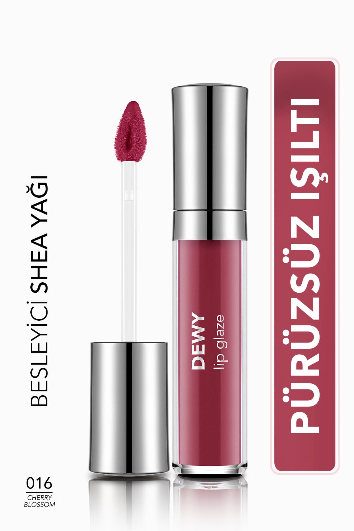 Flormar Dewy Lip Glaze Nemlendirici Etkili Yarı Transparan Dudak Parlatıcısı - 016 CHERRY BLOSSOM