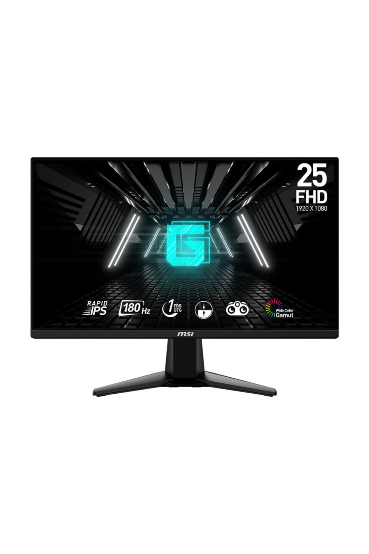 MSI 24.5″ G255F 1920x1080 (FHD) 16:9 FLAT RAPID IPS 180HZ 1MS FreeSync Gaming (Oyuncu) Monitör
