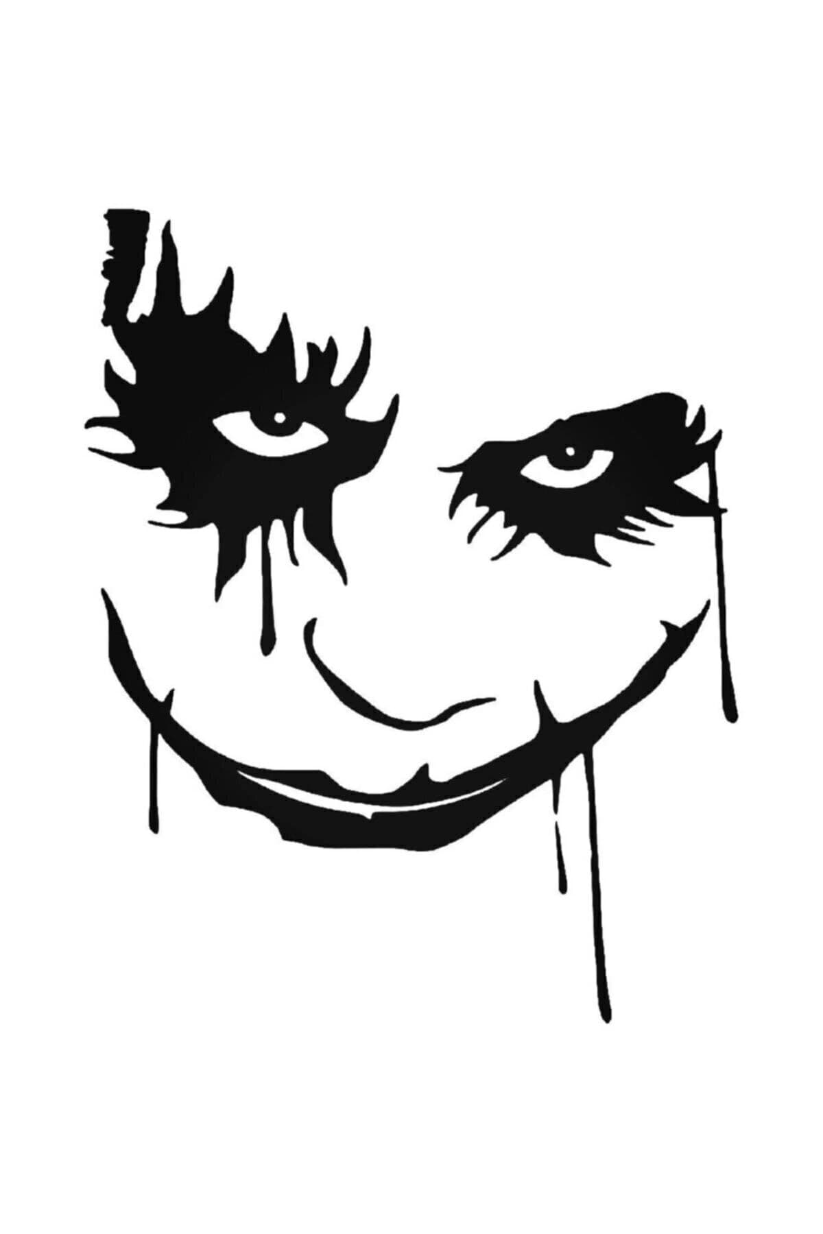Genel Markalar Joker Yüzü Maske 3 Sticker Araba Oto Arma Duvar Çıkartma 20 cm