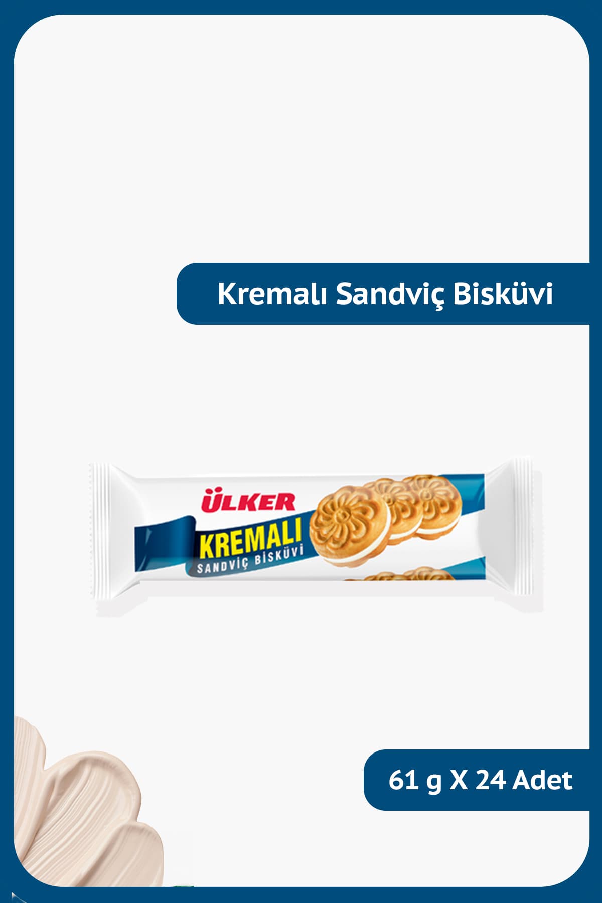 Ülker KREMALI Sandviç Bisküvi - 61 gram - 24 Adet