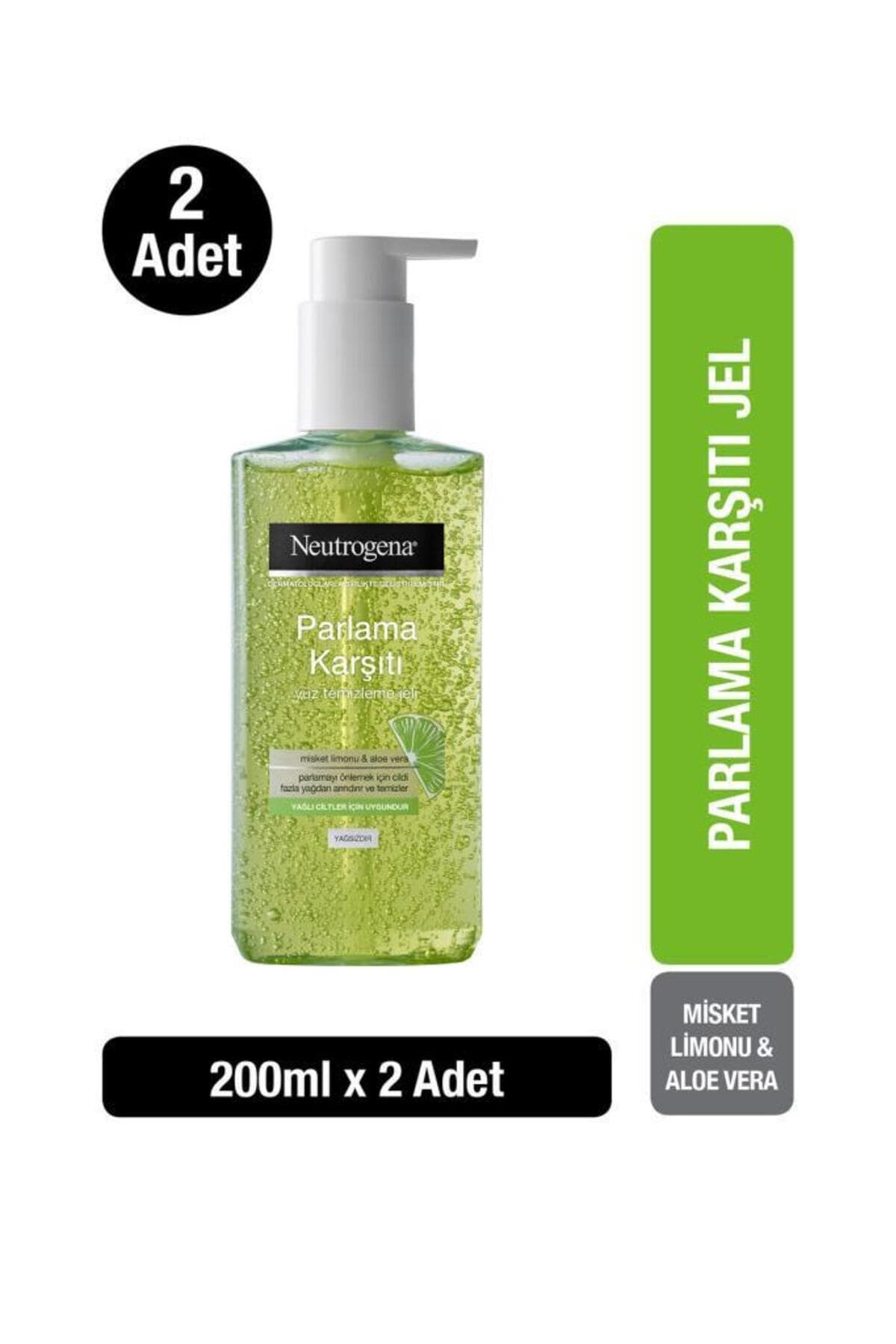 Neutrogena Visibly Clear Pore & Shine Parlama Karşıtı Yüz Temizleme Jeli 200 Ml x2