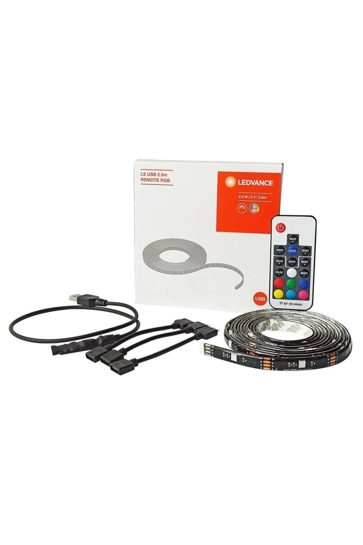 Ledvance 2.5 Metre 4.5 Watt RGB Animasyonlu Uzaktan Kumandalı Flex TV Arkası Şerit Led RGB 2.5 Metre