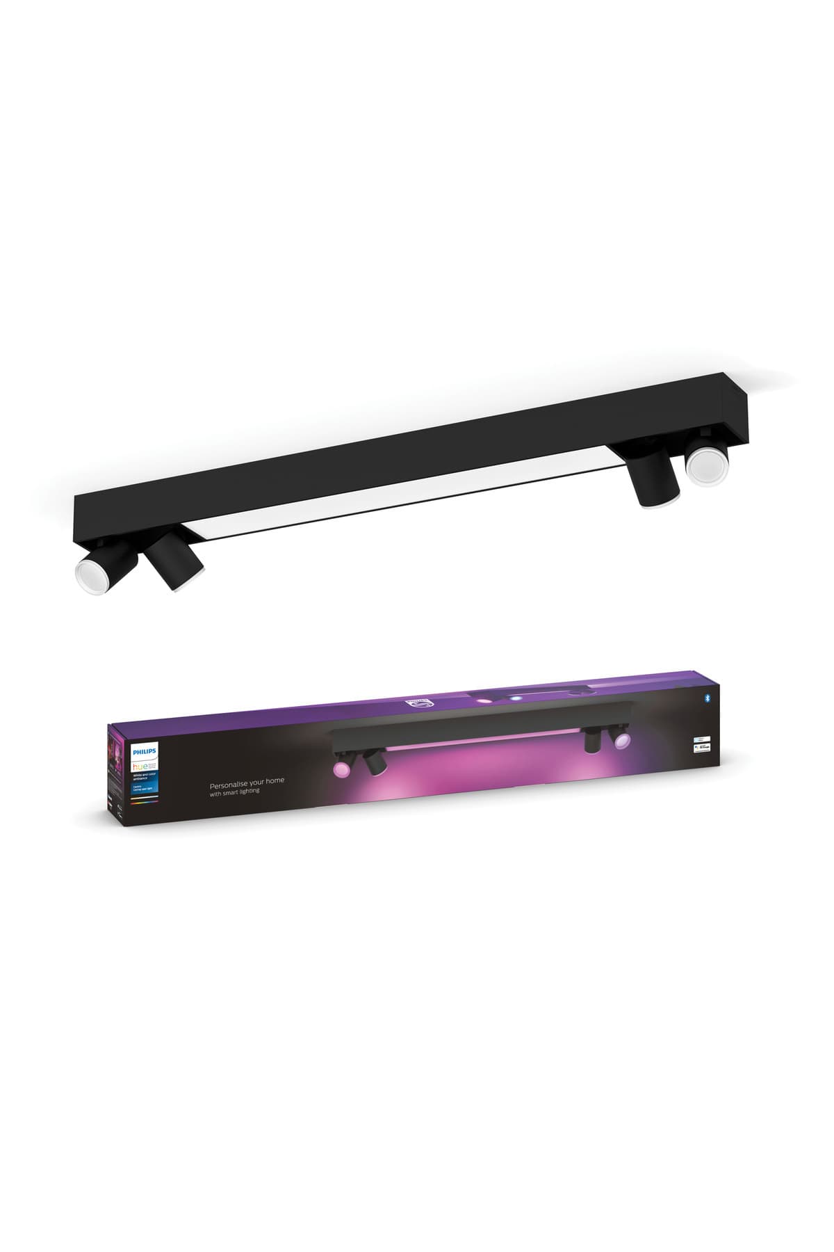 Philips Hue Centris 4'lü Akıllı Led Spot Lamba 4x4.2w (SİYAH) V2