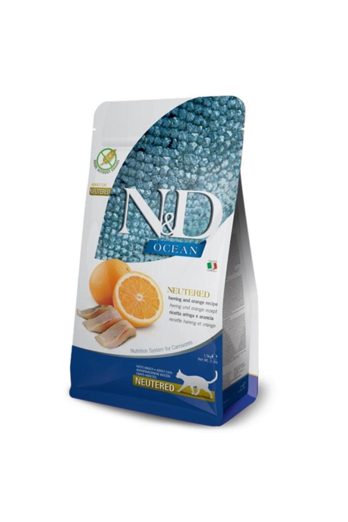 N & D Ocean Ringa Balık&Portakal Tahılsız Kısırlaştırılmış Kedi Maması 5 Kg