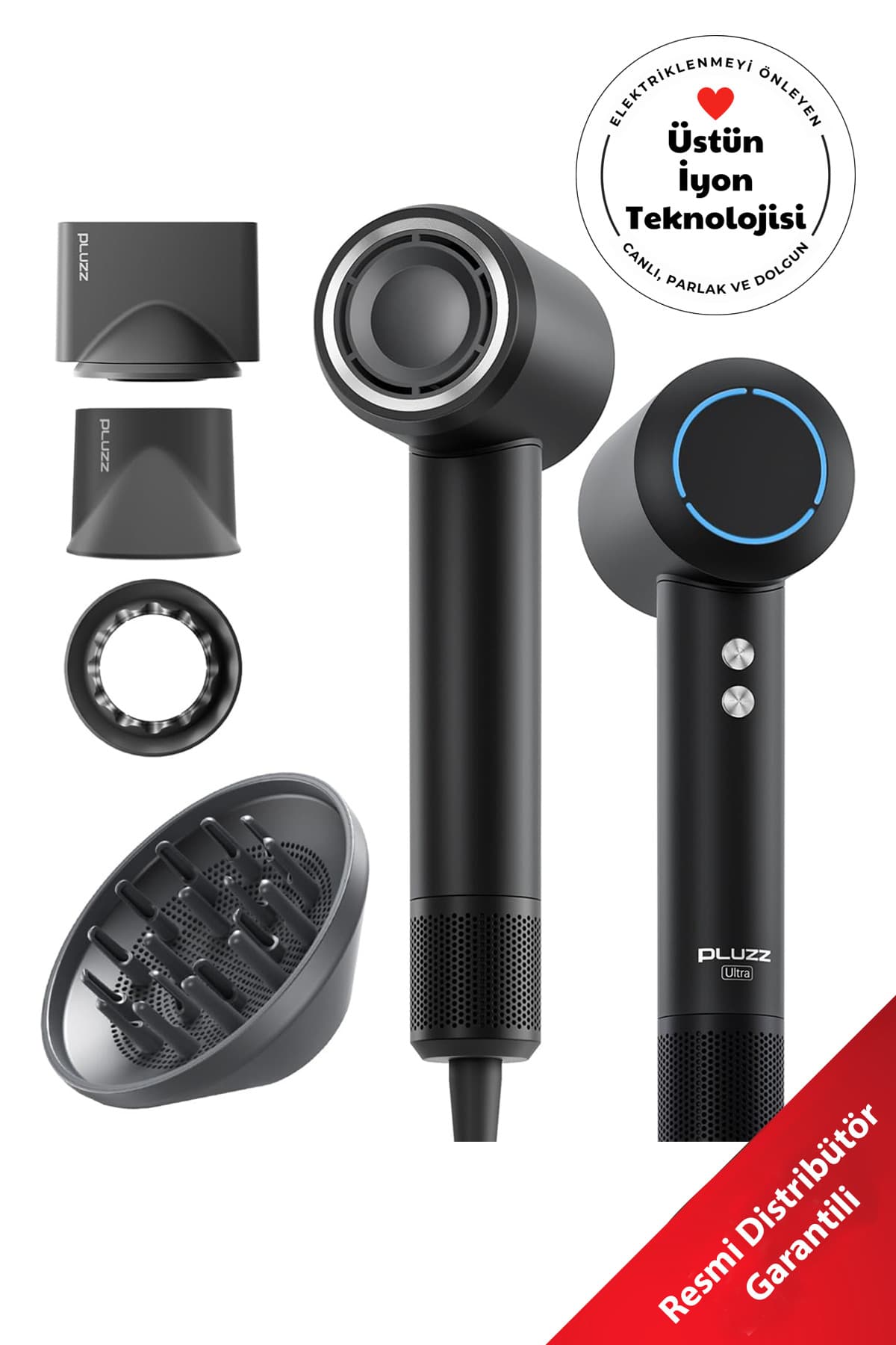 Pluzz X116 Ultra İyonlu Saç Kurutma Makinesi Ultra Sessiz ve Hızlı Kurutma