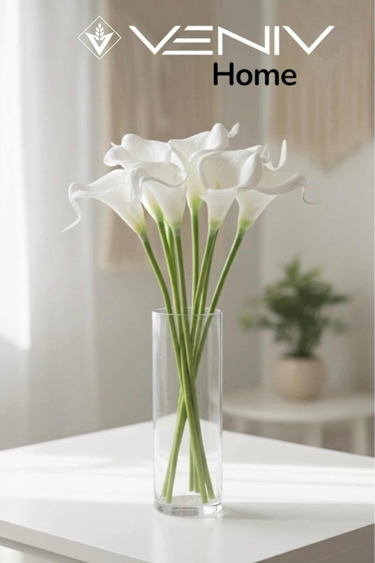 VENİV HOME 1 Dal Islak Dokulu Gala Çiçeği- Gelin Çiçeği- Yapay Çiçek-25 cm
