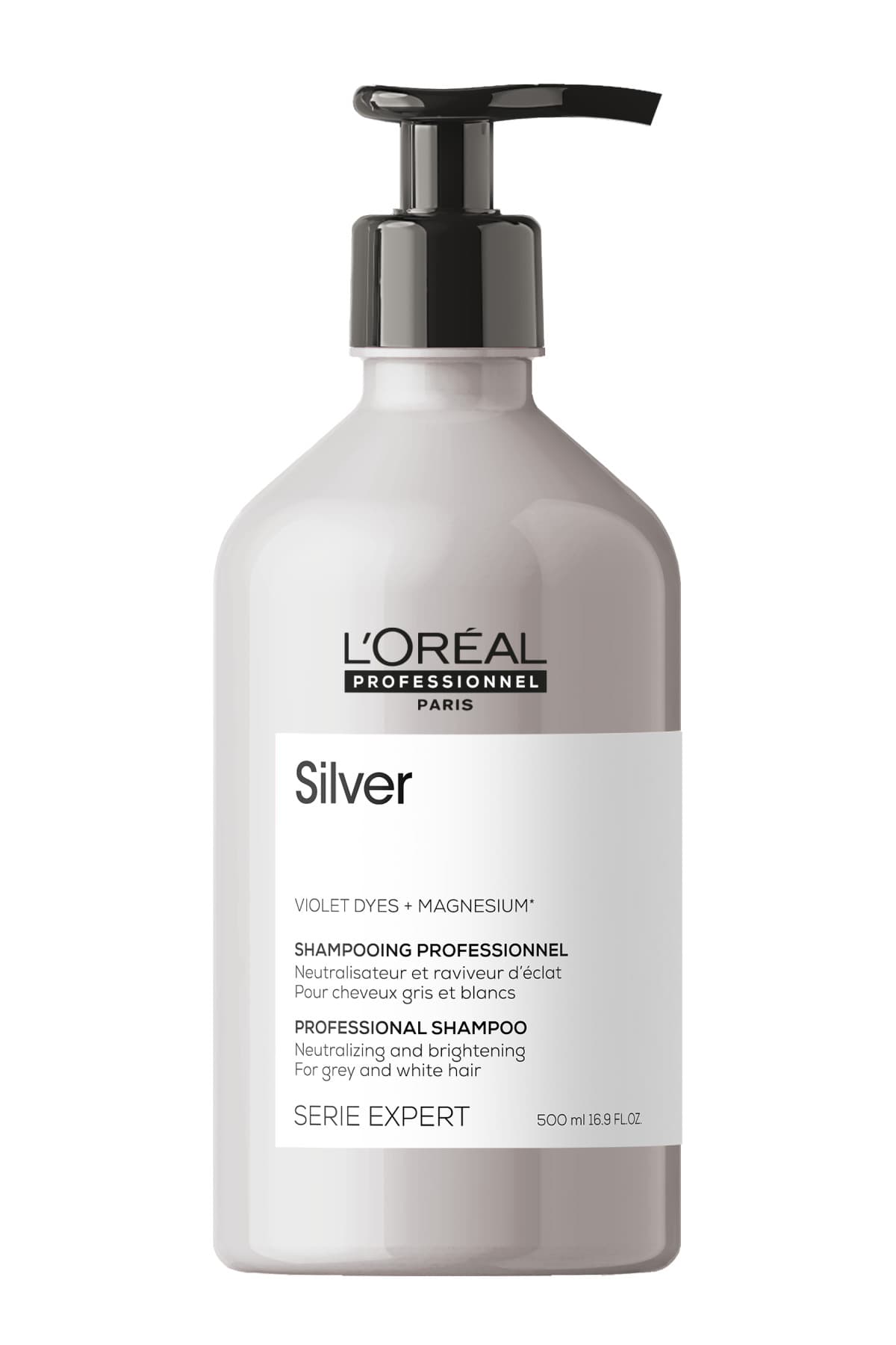 L'oreal Professionnel Serie Expert Silver Çok Açık Sarı, Gri Ve Beyaz Saçlar Için Renk Dengeleyici Mor Şampuan 500 ml