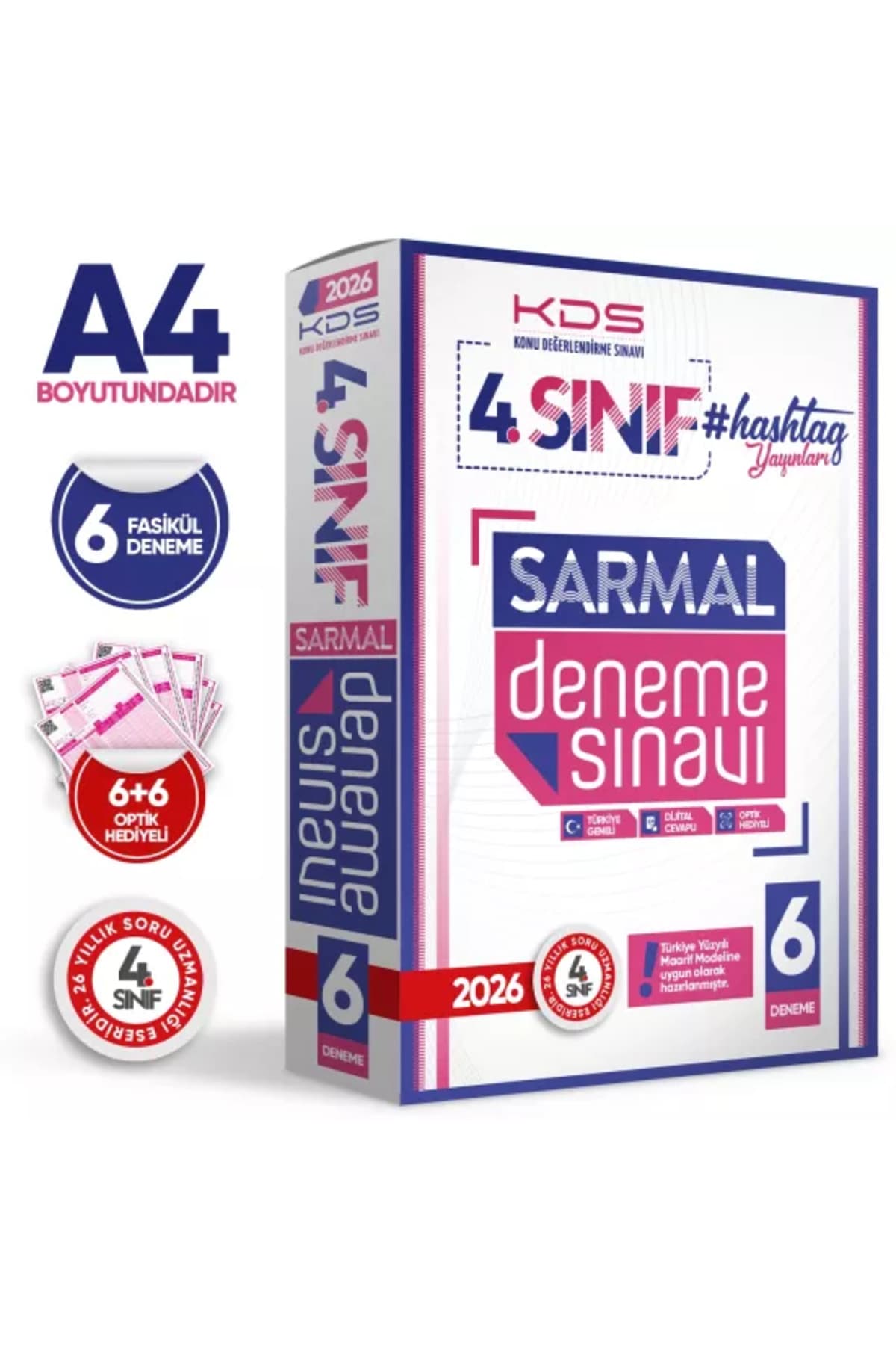 Karakutu Yayınları 2026 4.Sınıf #hashtag Kazanım Değerlendirme Sınavı 6lı SARMAL Deneme Paketi Türkiye Geneli