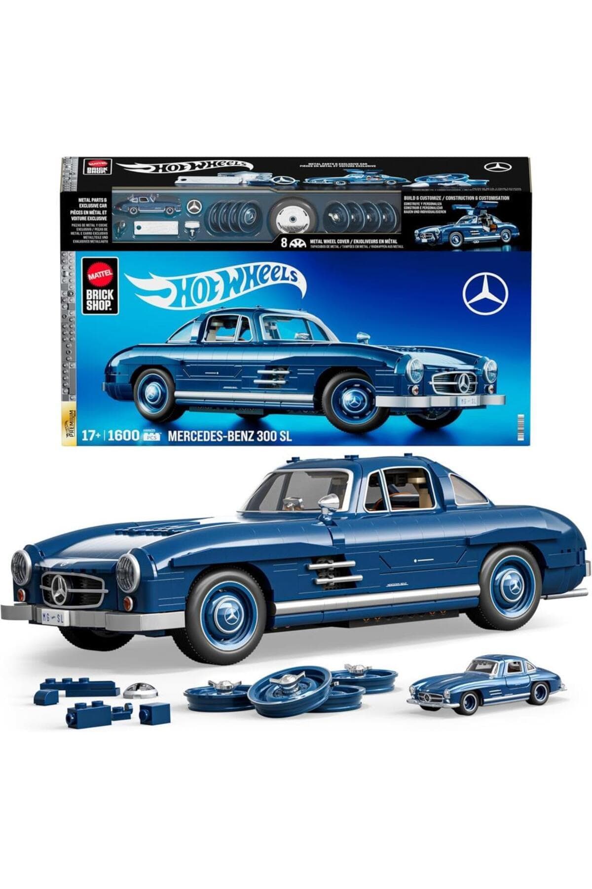 HOT WHEELS Premium Serisi Mercedes-Benz 300 SL Yapım Seti 1600 Pa