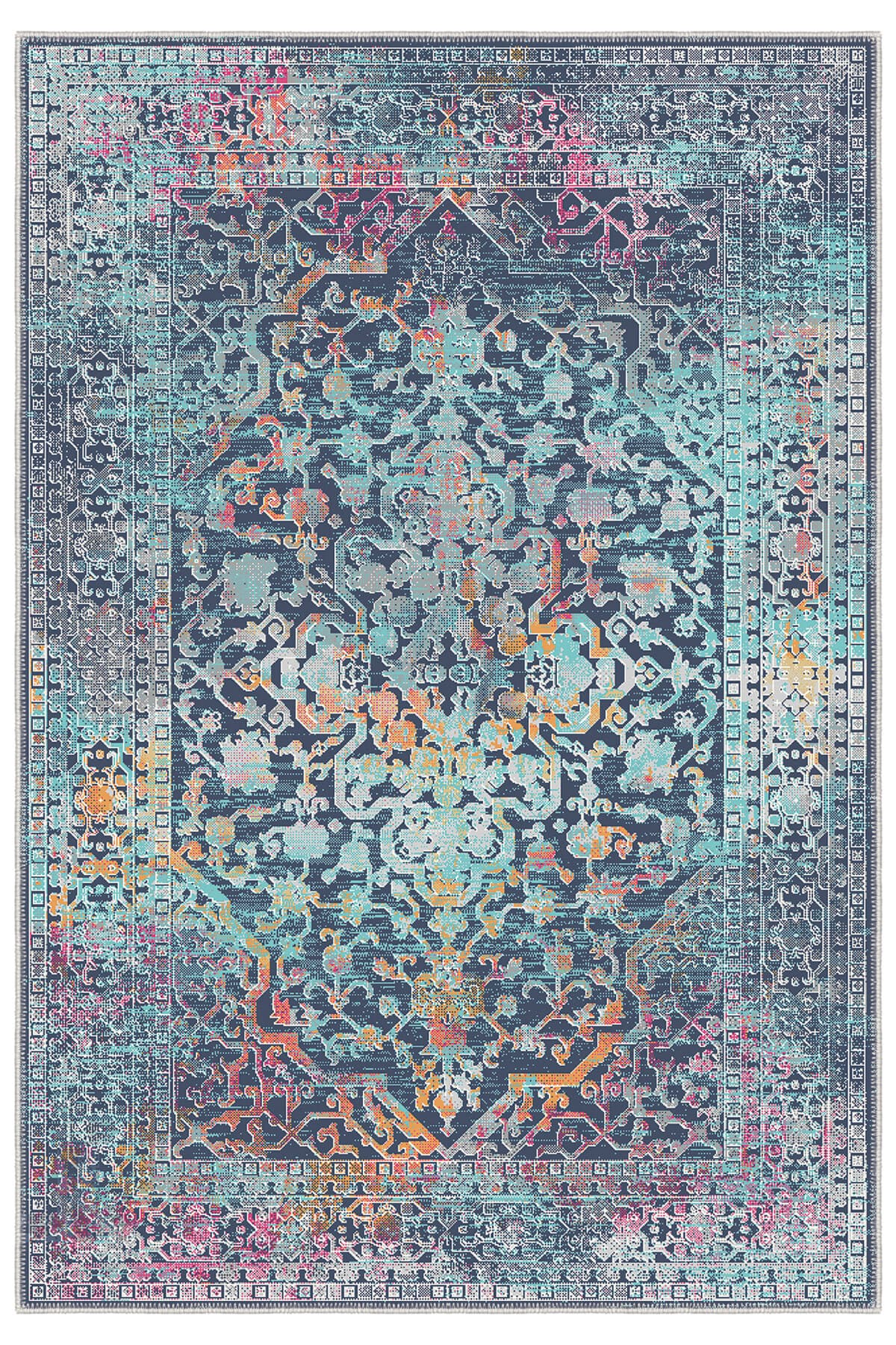 Homefesto Makine Dokuması Pamuklu Dokuma Ve Kaymaz Taban, Şönil, Yıkanabilir, Dekoratif Modern Halı, Kilim