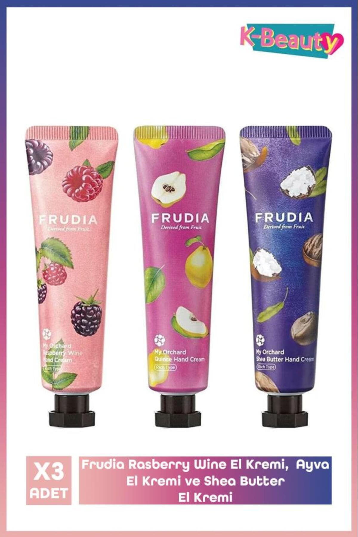 Frudia Rasberry Wine El Kremi, Ayva El Kremi Ve Shea Butter El Kremi