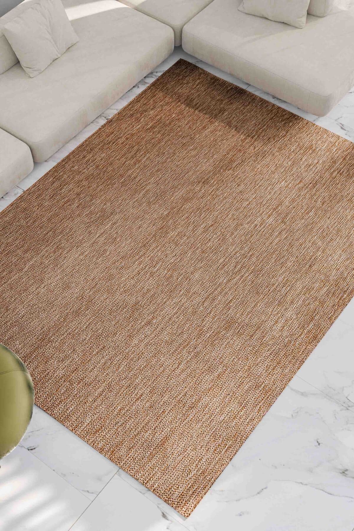 Lorente Home Liora Açık Kahve Hasır Dokuma Jüt Kaymaz Taban Sisal Kilim Yıkanabilir Mutfak Halı 1921