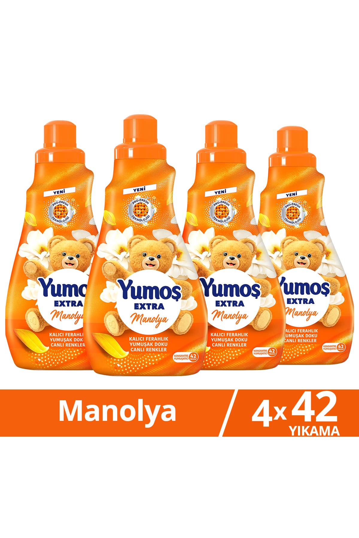 Yumoş Extra Çamaşır Yumuşatıcı 42 Yıkama Manolya 1008 ml x4