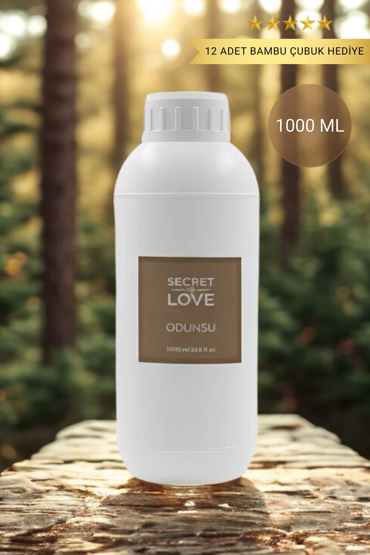 SECRET OF LOVE Premium 1 Litre Odunsu Oda Kokusu, Araç Kokusu, Oto Parfüm Çok Amaçlı 12 Adet Çubuk