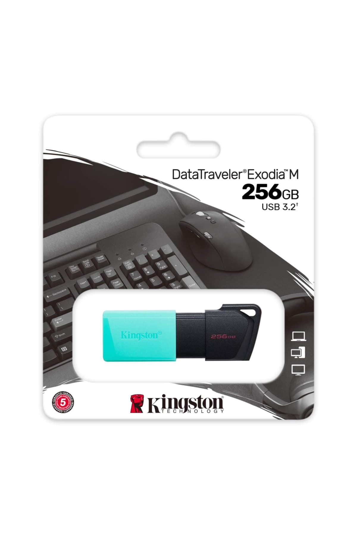 Kingston DTXM/256GB USB 3.2 Data Traveler Exodia M Flash Disk (Siyah-Yeşil)
