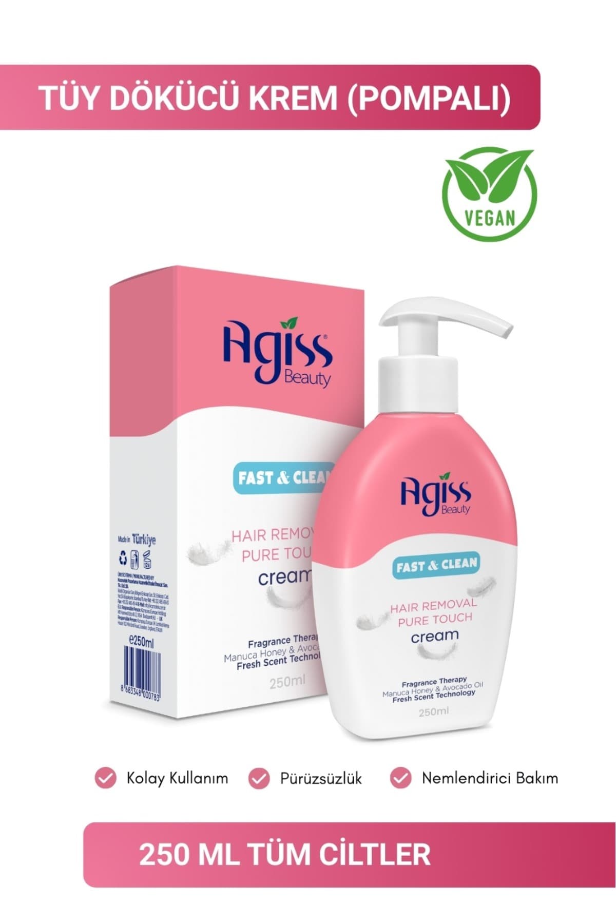 Agiss Tüy Dökücü Krem 250 ml (POMPALI)