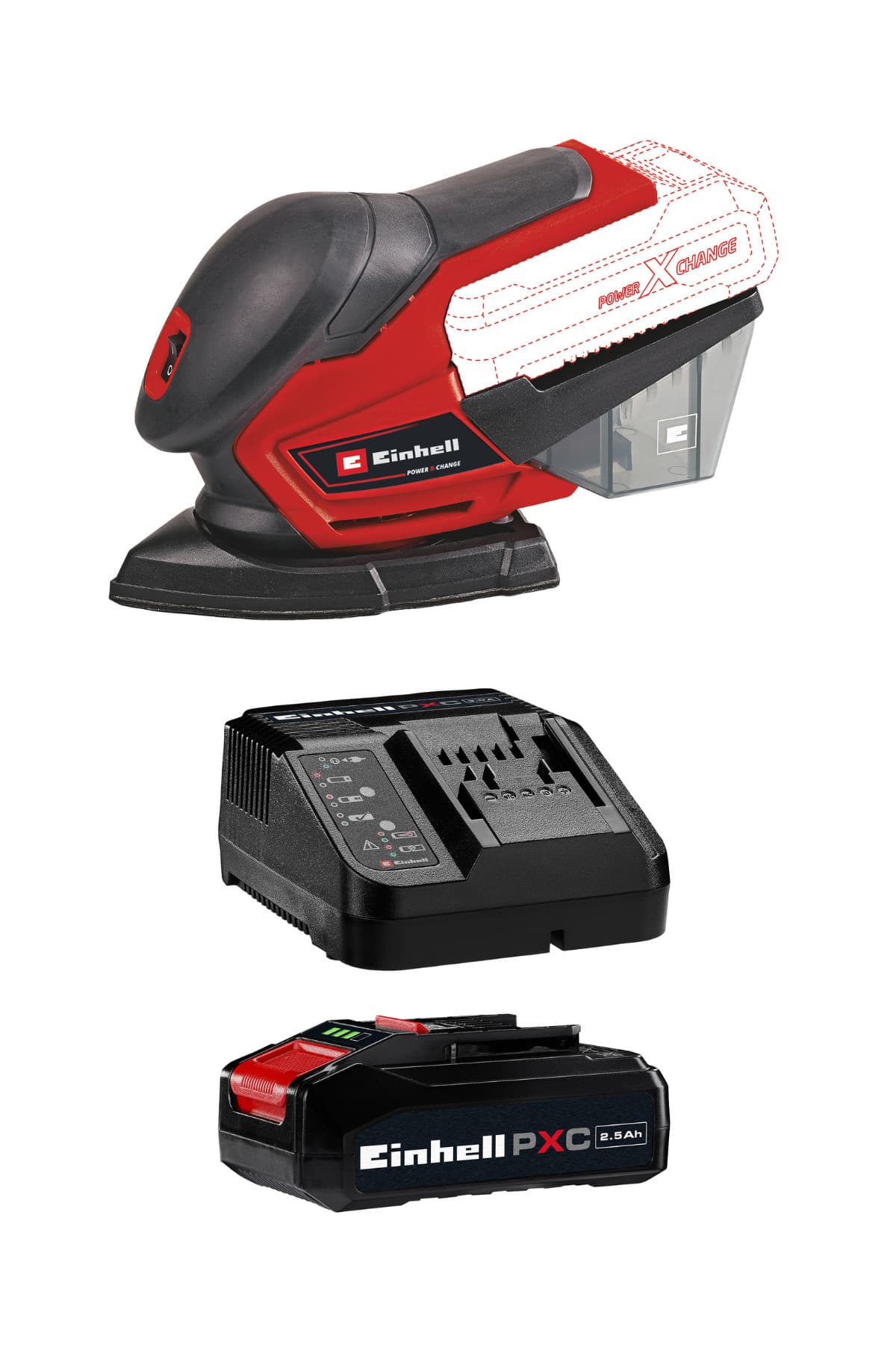 Einhell TE-OS 18/150 Li, Akülü Çok Amaçlı Zımpara Seti (2,5 Ah Starter Kit Dahil)