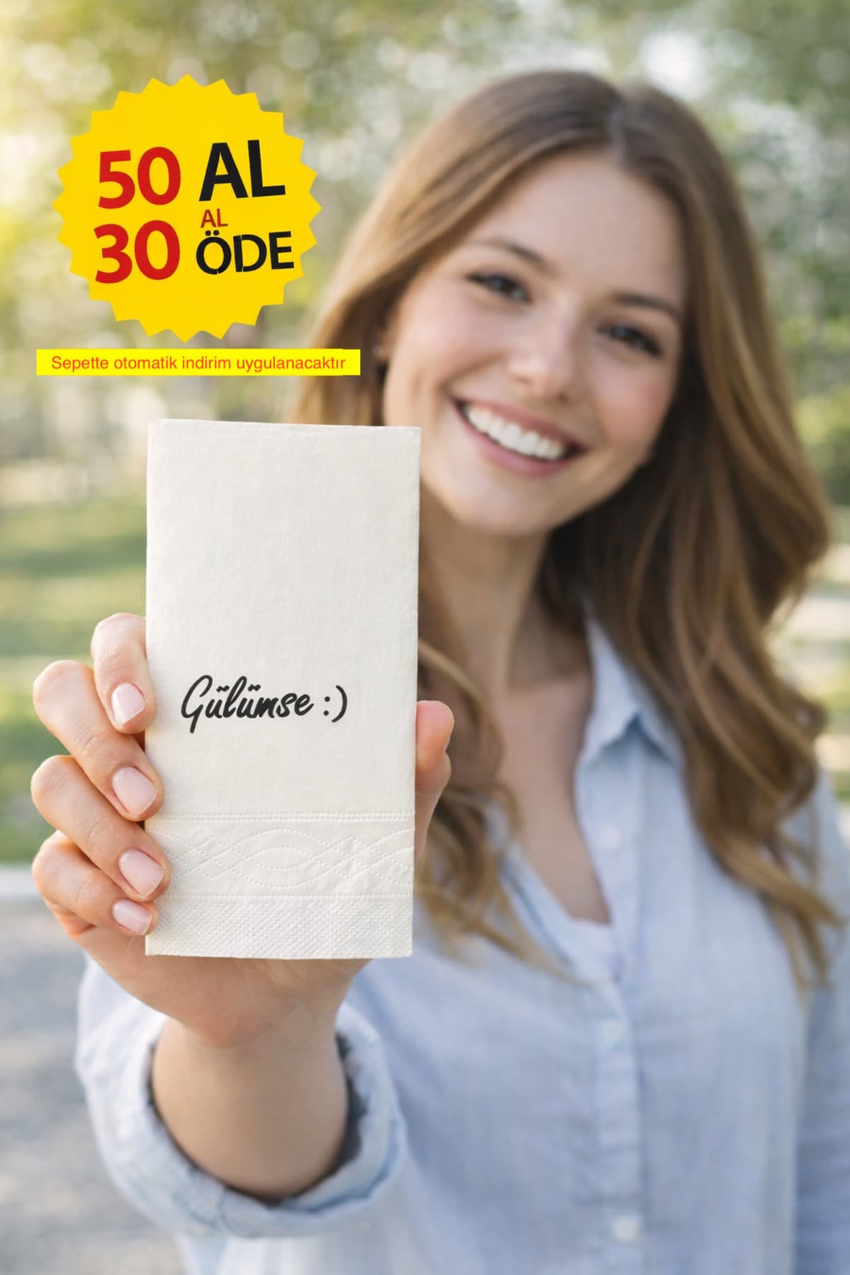 Palo Santo Gülümse Baskılı Peçete 1 adet