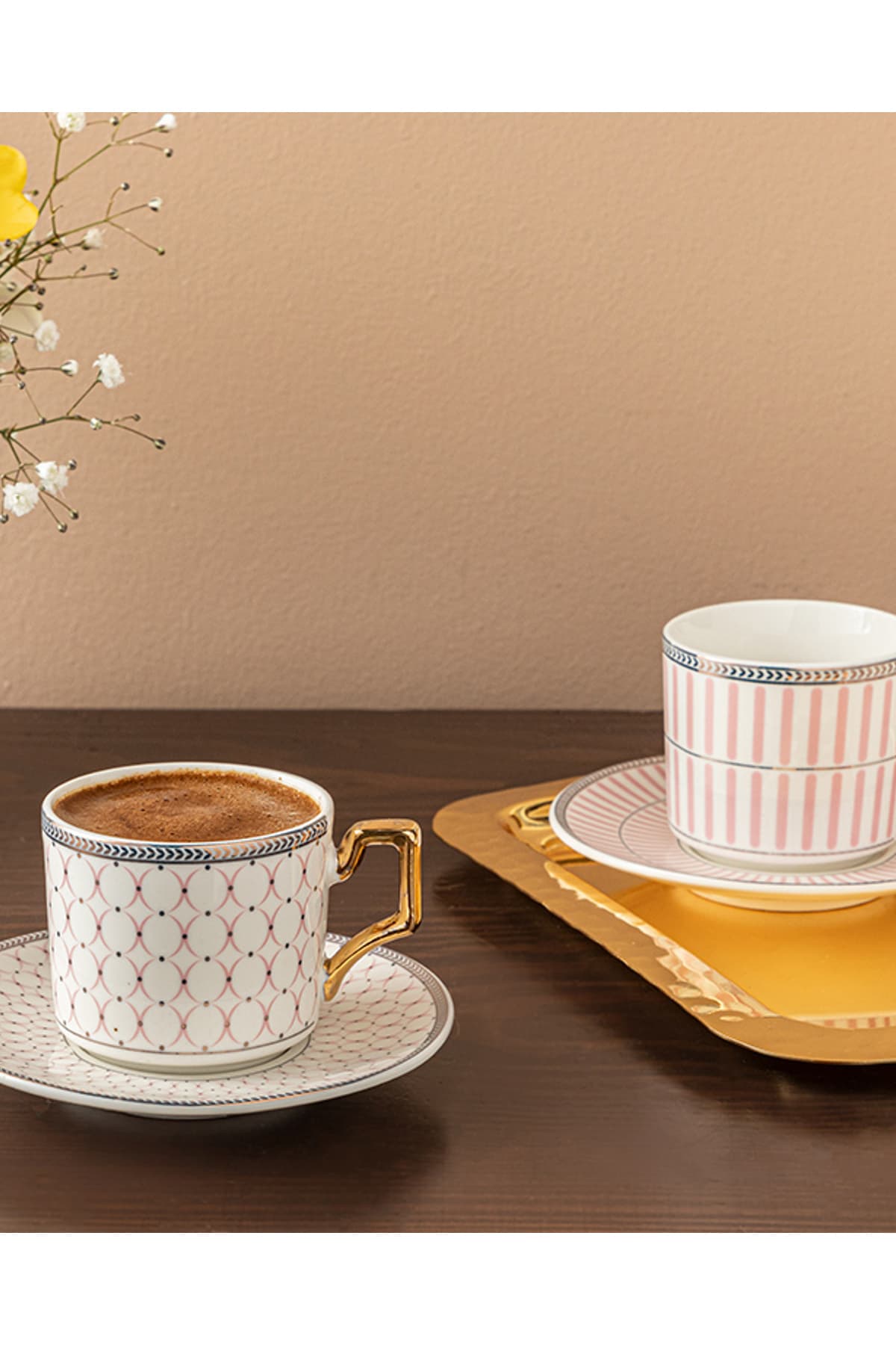 English Home Rabecca Porselen 2'li Kahve Fincan Takımı 90 Ml Pembe