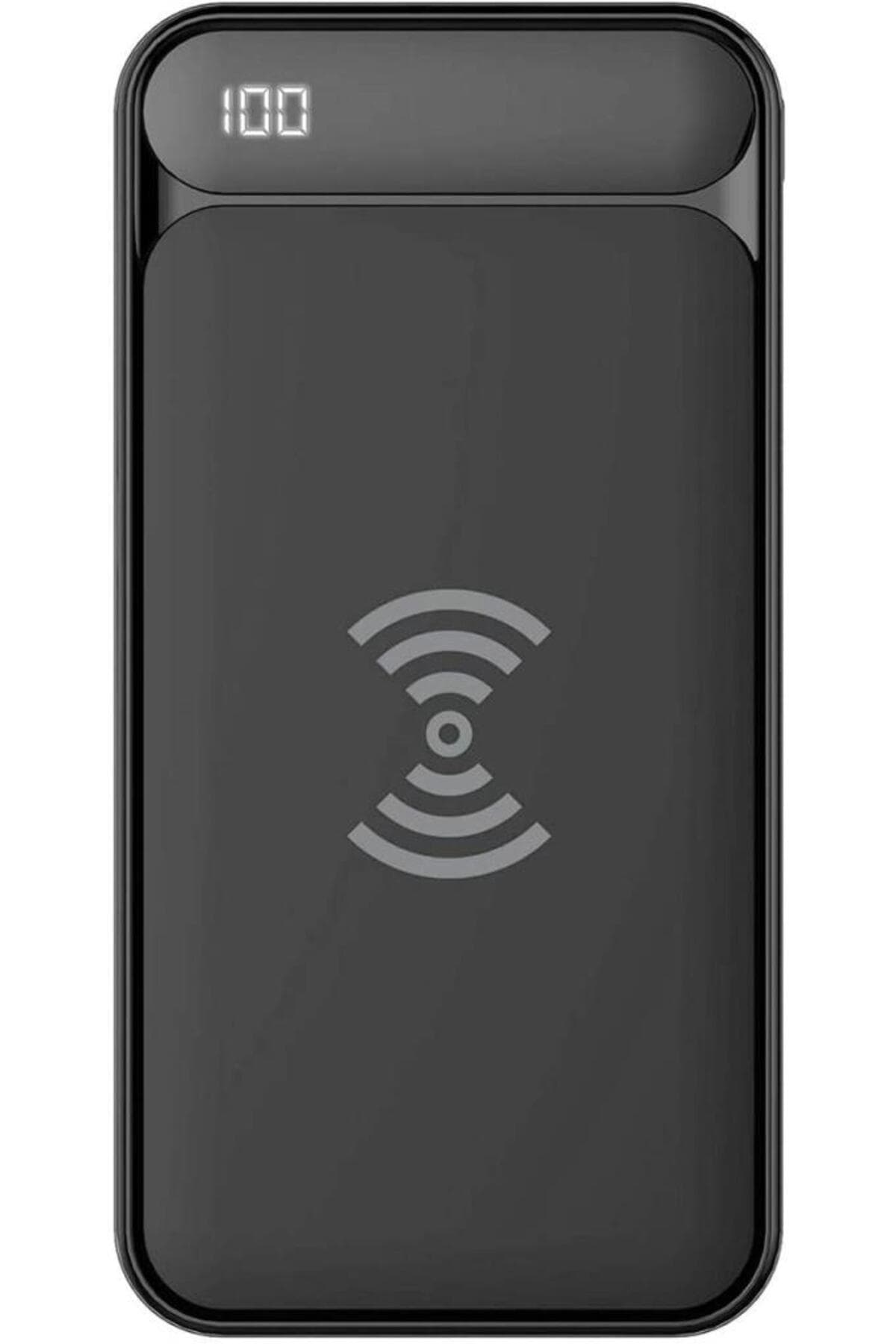 S-Link IP-217W 10000mAh Powerbank 2 Usb Port Siyah Kablosuz LCD Ekranlı Taşınabilir Pil Şarj Cihazı