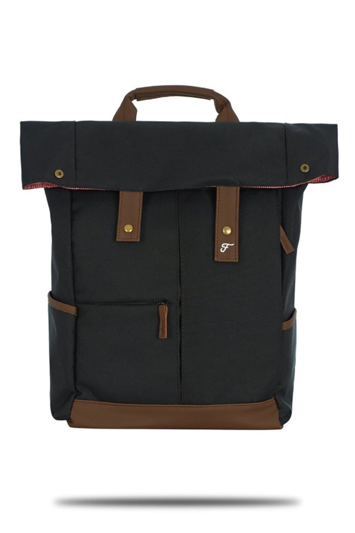 Fudela Serendip Siyah Unisex 15.6 İnç Laptop Bölmeli Su Geçirmez Seyahat ve Günlük Sırt Çantası