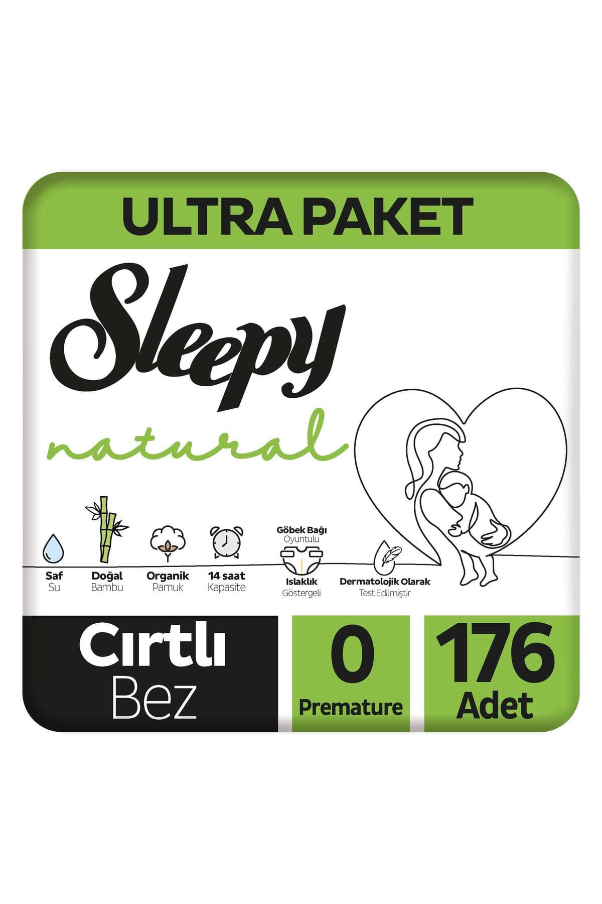 Sleepy Natural Ultra Paket Bebek Bezi 0 Numara Premature 176 Adet