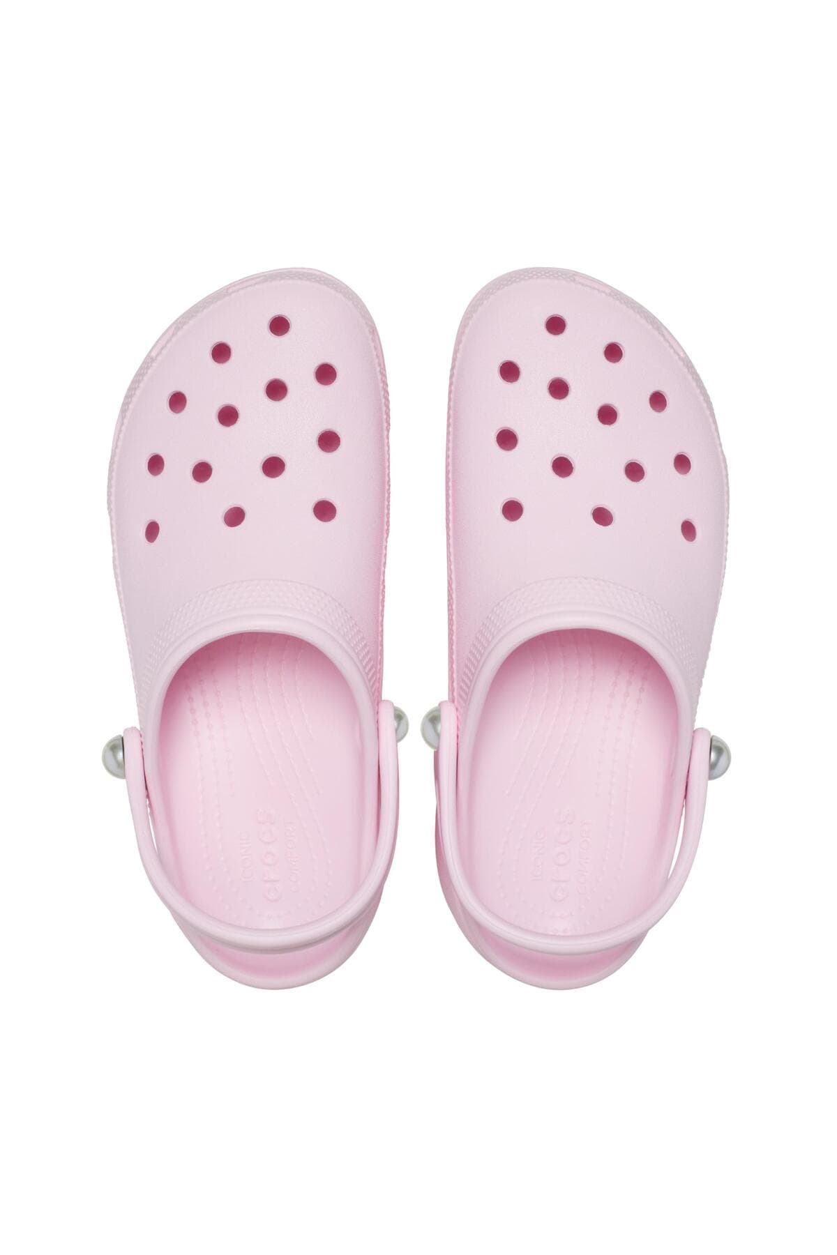 Crocs 211231-6ZW Classic Platform Pearl Clog Kadın Terlik Pembe