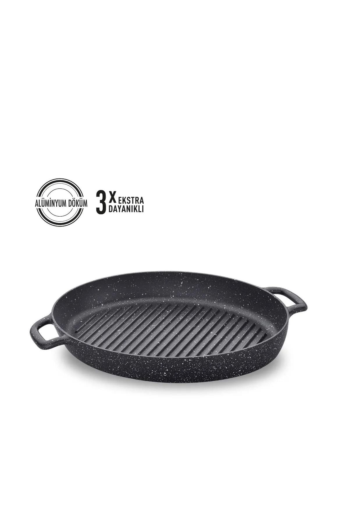 KORKMAZ Gusto Volkanit 35x25 cm İki Kulplu Oval Tava A1374