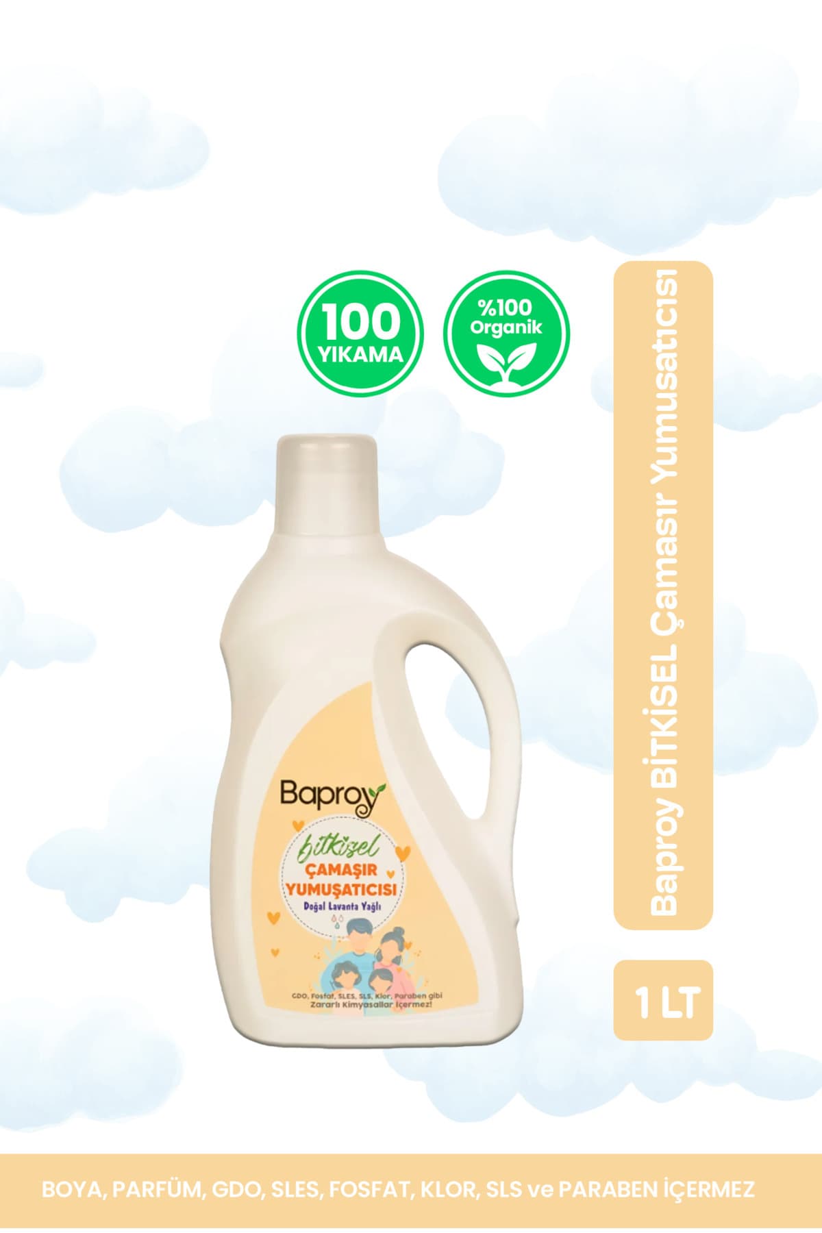 Baproy Bitkisel Çamaşır Yumuşatıcısı 1 L Doğal Lavanta Yağlı