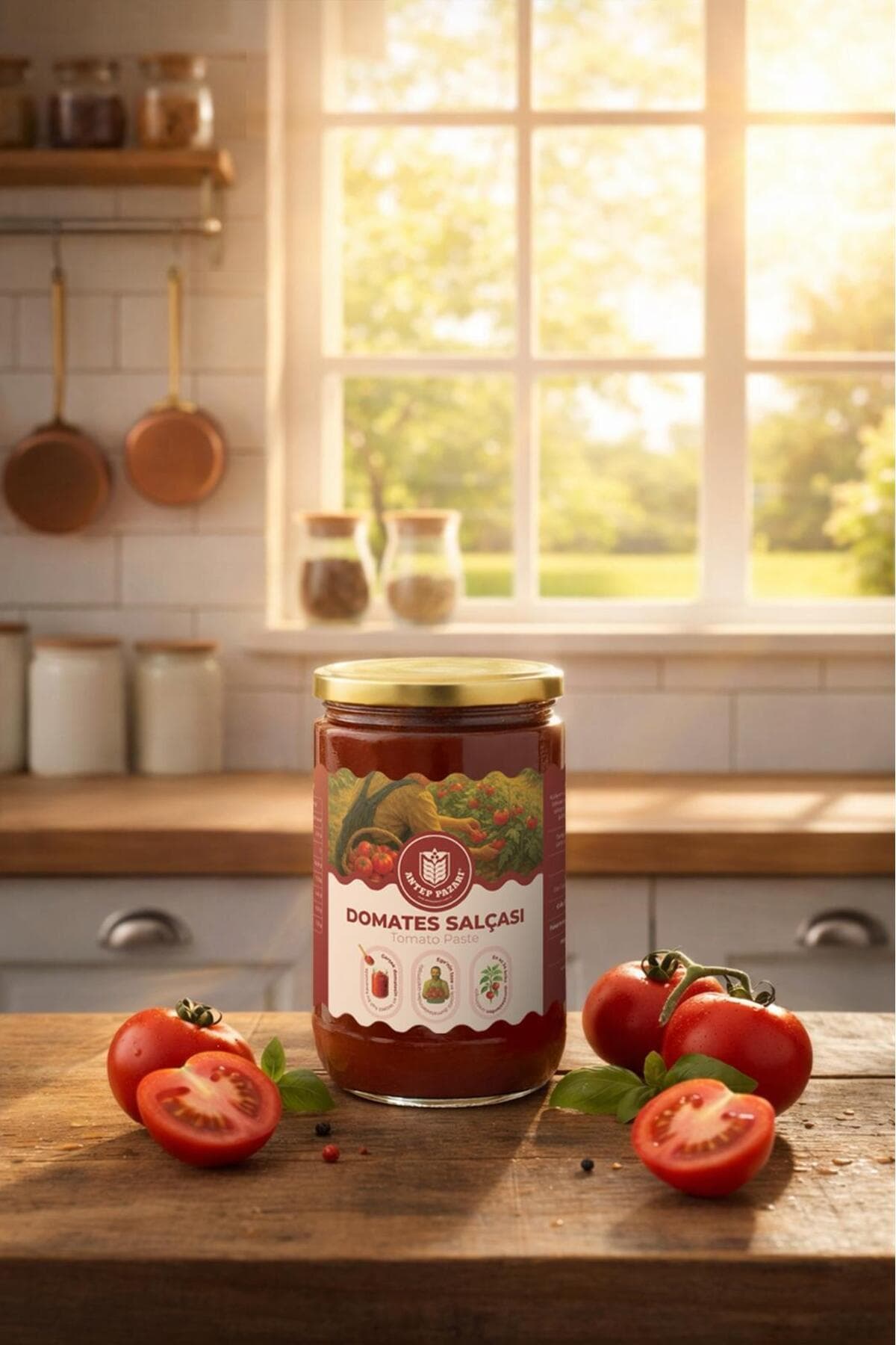 Antep Pazarı Domates Salçası - Gaziantep - 650g