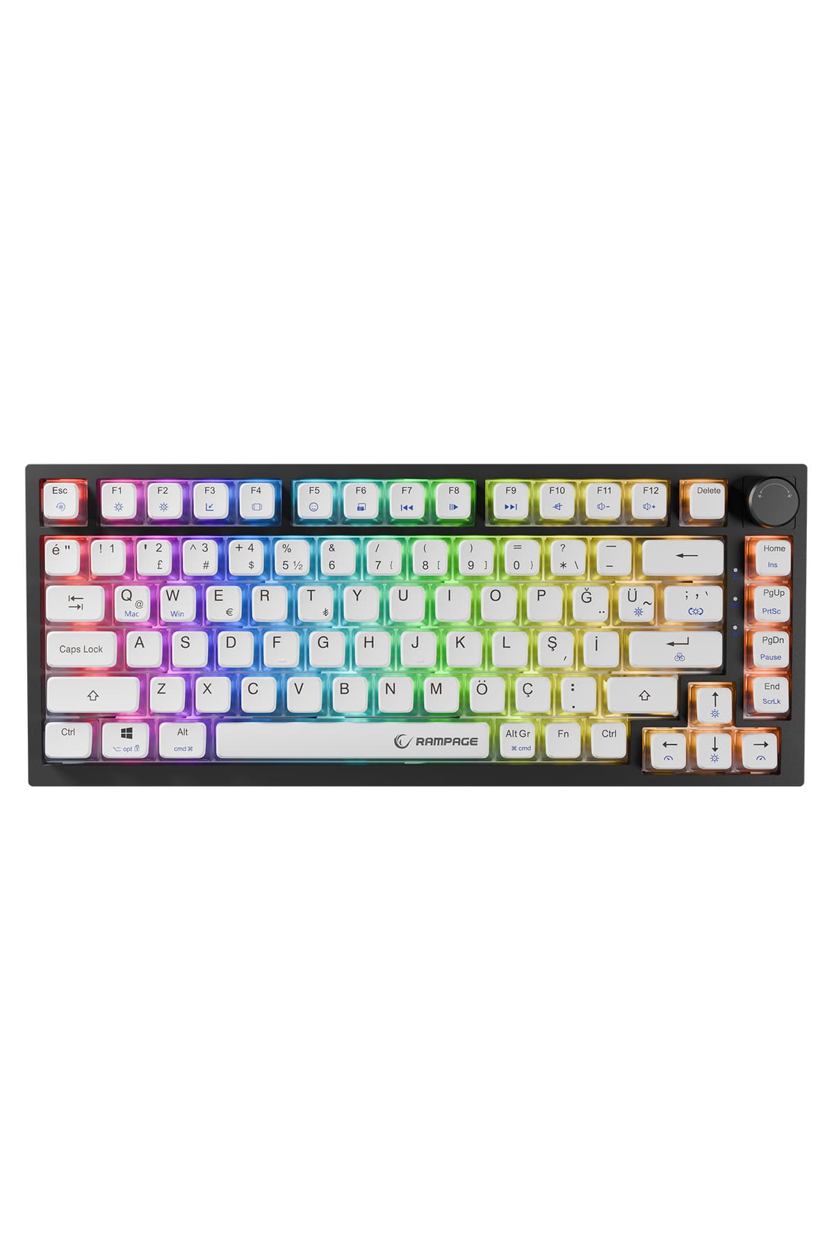 Rampage Zenith PRO V2 8000 Hz Gateron Manyetik Anahtarlı RGB Gasket Oyuncu Klavyesi