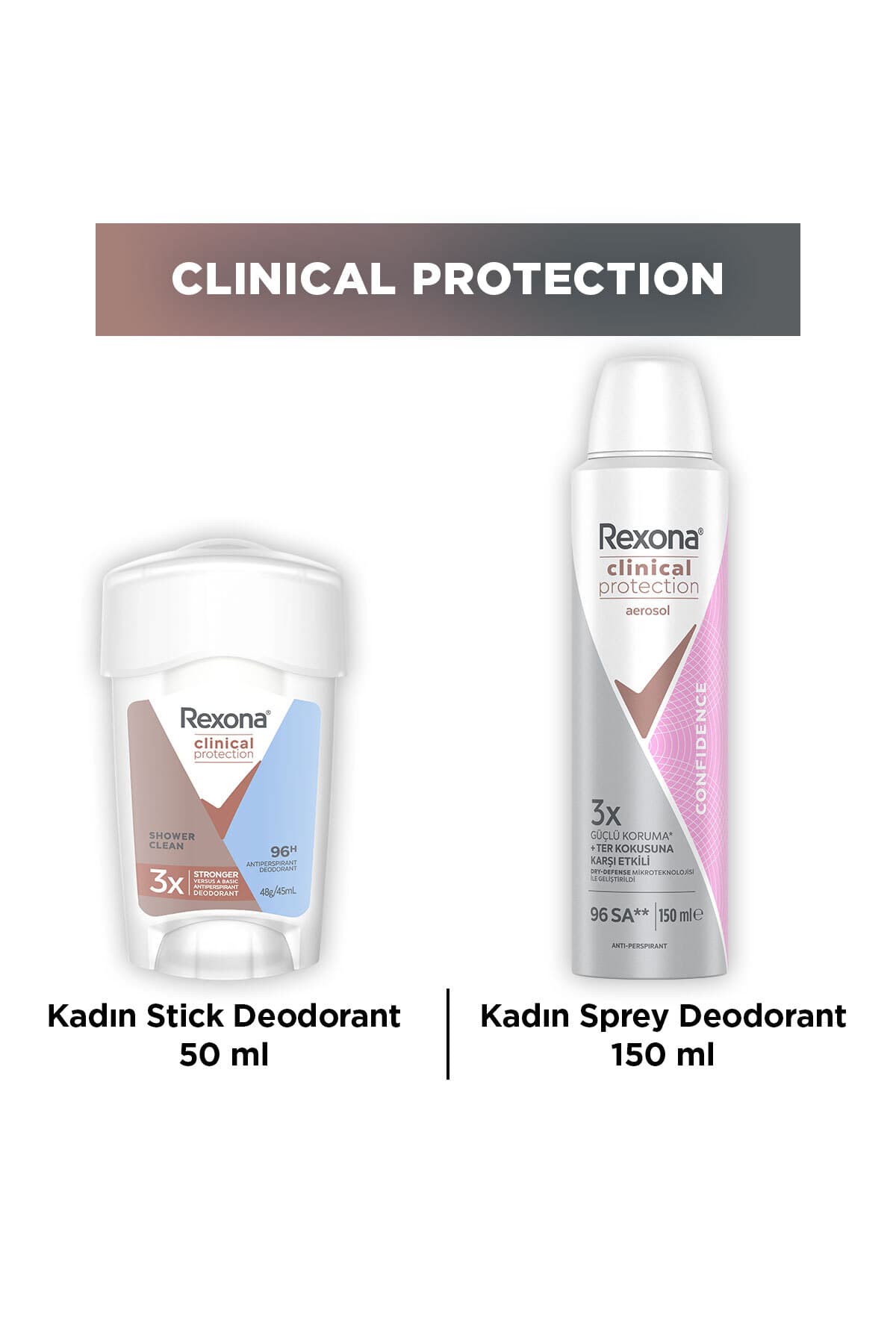 Rexona Clinical Protection Kadın Sprey Deodorant Ve Stick Deodorant