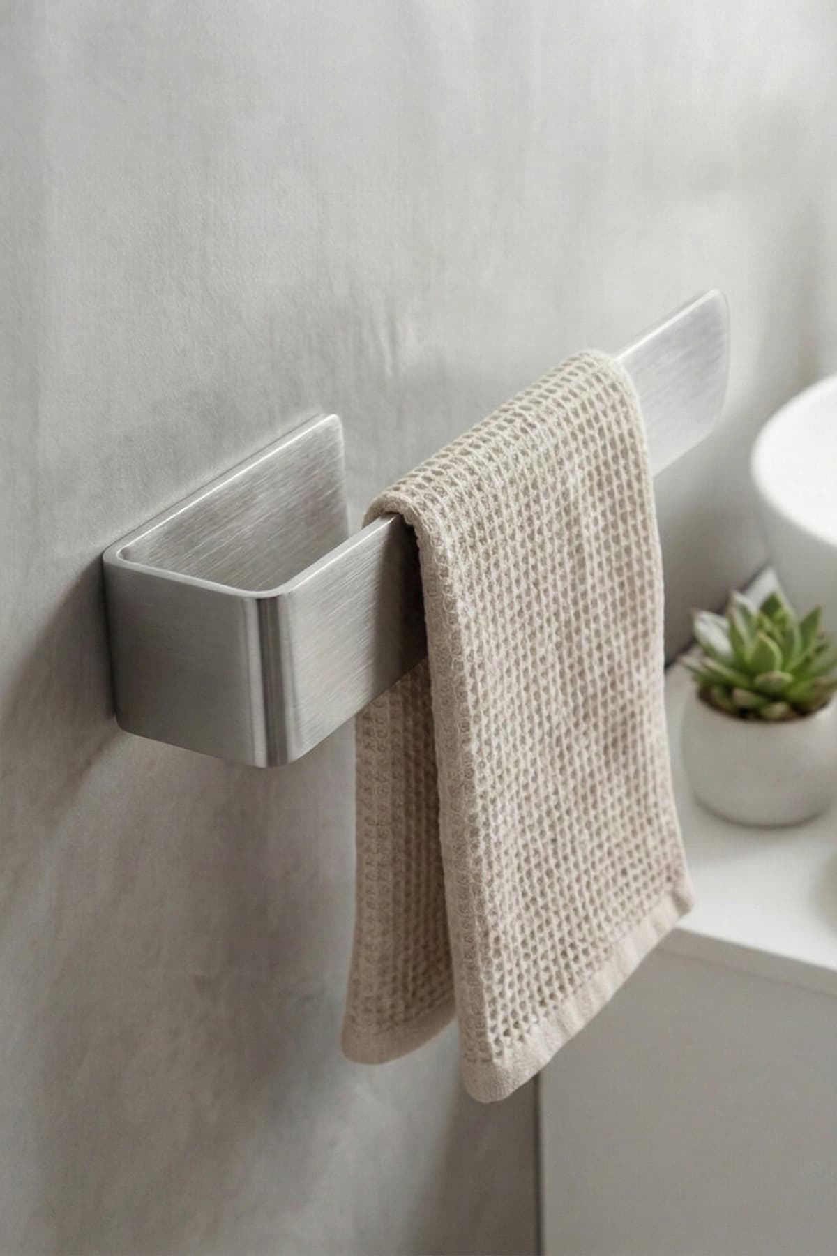 Zift Unique Paslanmaz Çelik Havluluk / Yapışkanlı Sistem / Havlu Askısı / Banyo Askısı