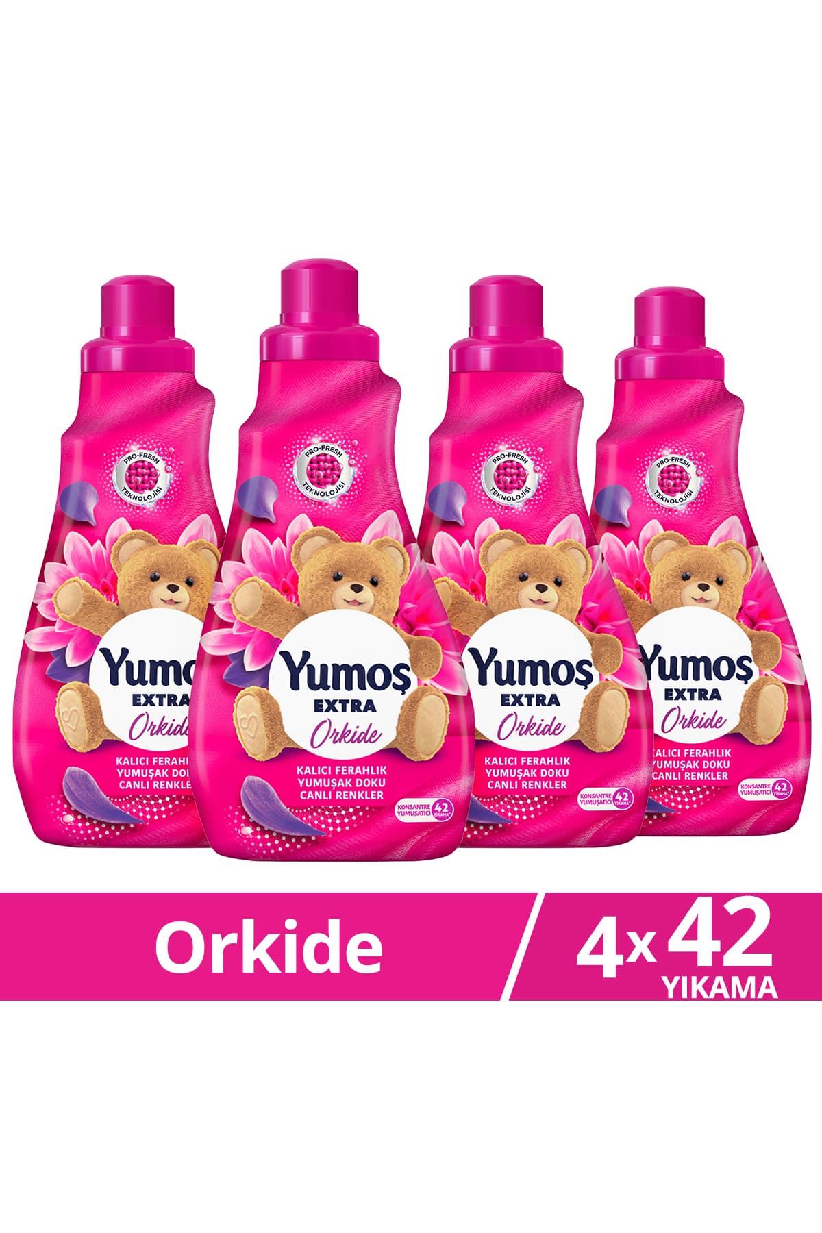 Yumoş Extra Konsantre Çamaşır Yumuşatıcı Orkide 1008 ml x4