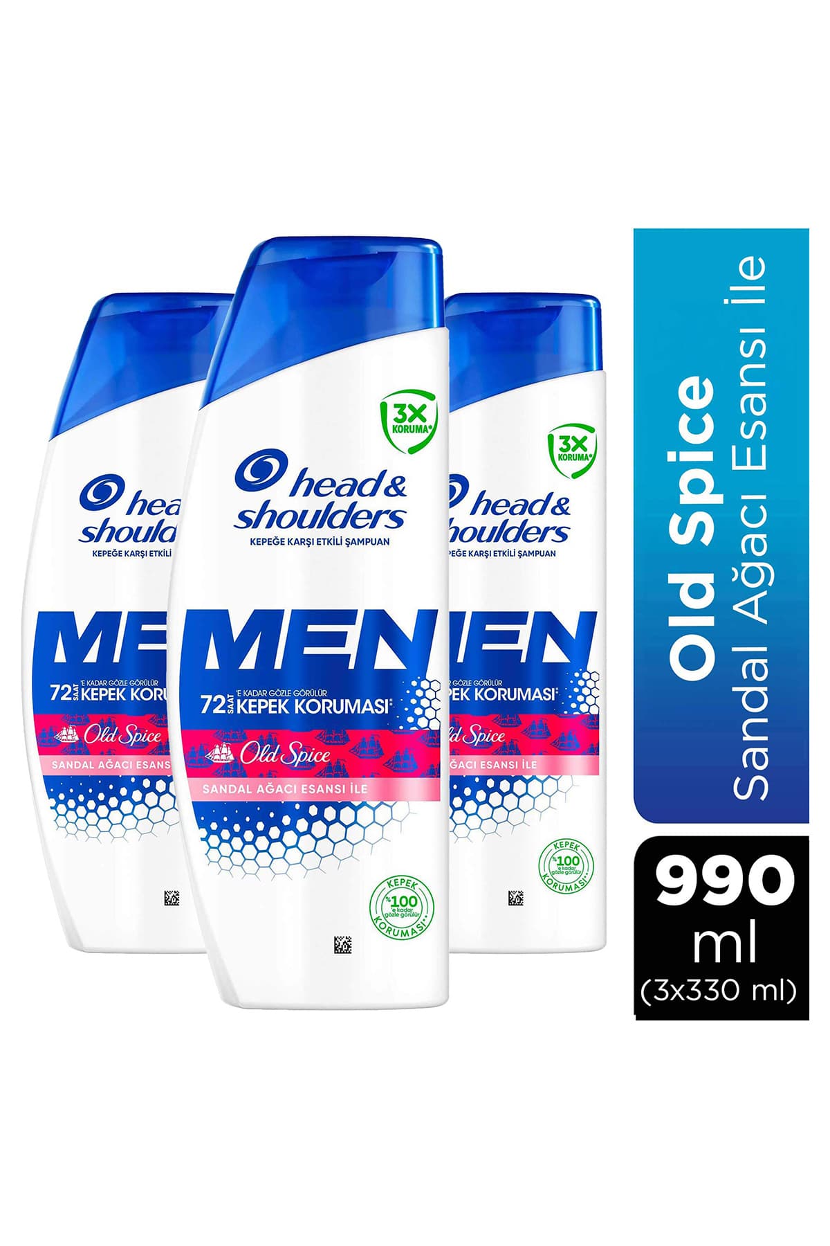 Head & Shoulders Men Old Spice Kepeğe Karşı Etkili Şampuan 330ml X3
