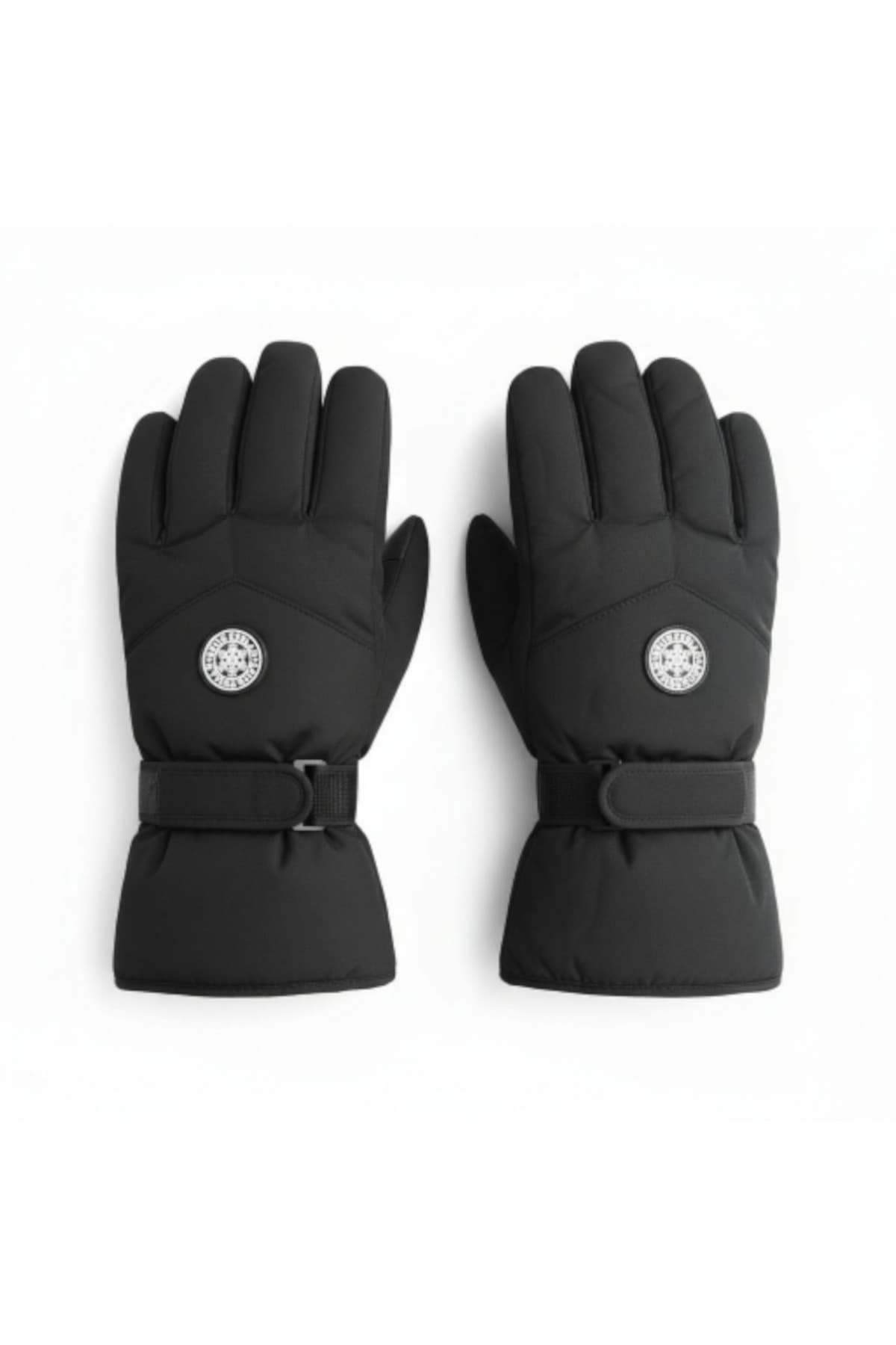 Mustran L-XL Geniş Kalıp İçi Kalın Kürklü Kışlık Kar Kayak Motosiklet Bisiklet Outdoor Eldiven
