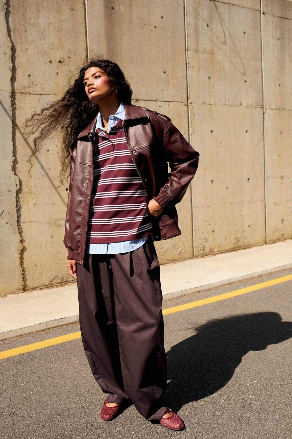 Defacto %100 Pamuk Baggy Fit Normal Bel Gabardin Pantolon F7809AX25AU