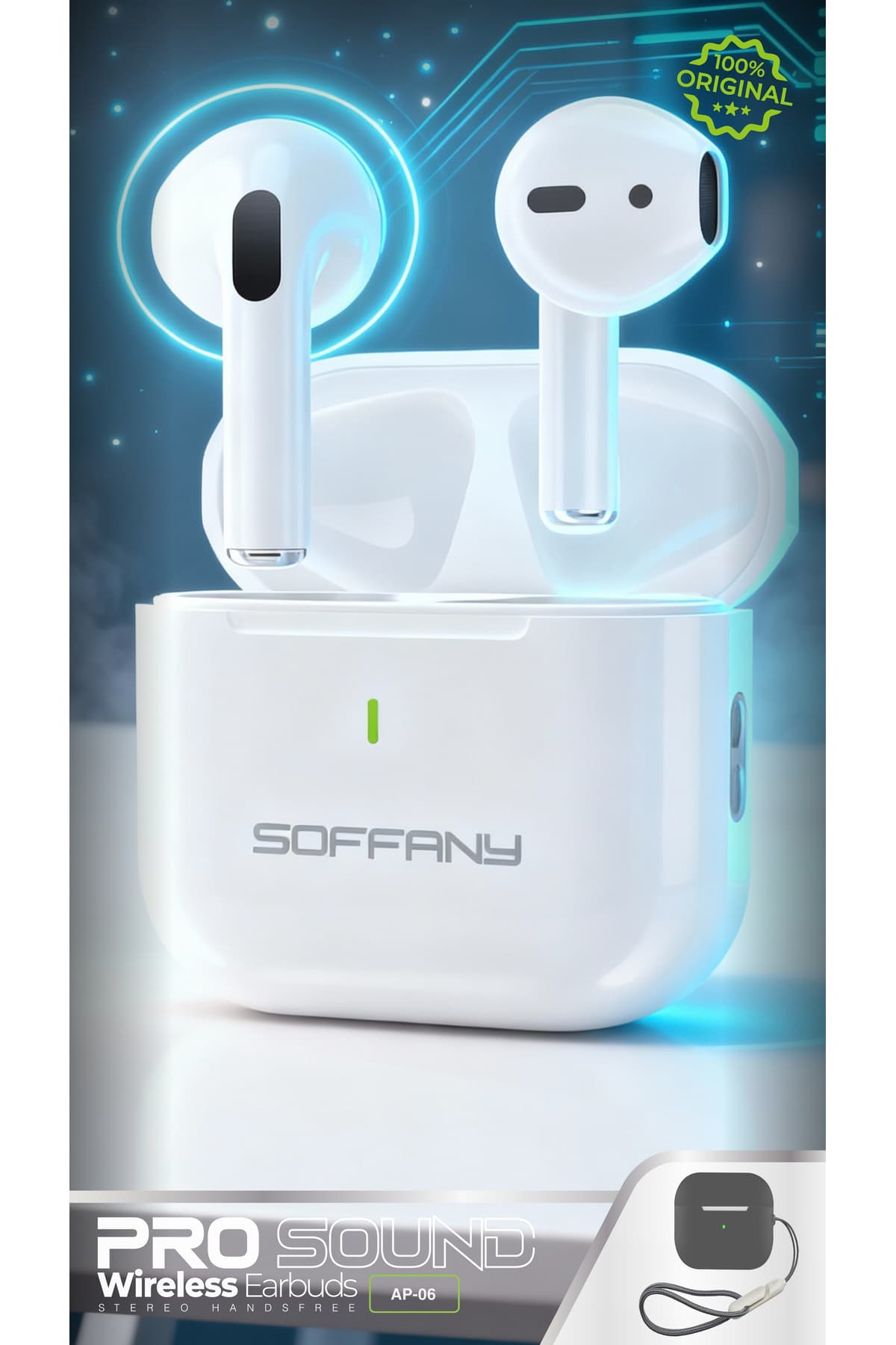soffany Bluetooth Kulaklık Kablosuz TWS 5.3 ENC Gürültü Engelleme – Mini Air - 30 Saat