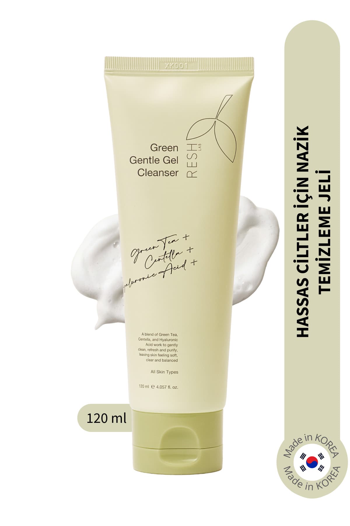 RESH LAB Green Gentle Gel Cleanser - Hassas Ciltler İçin Nazik Yüz Temizleme Jeli