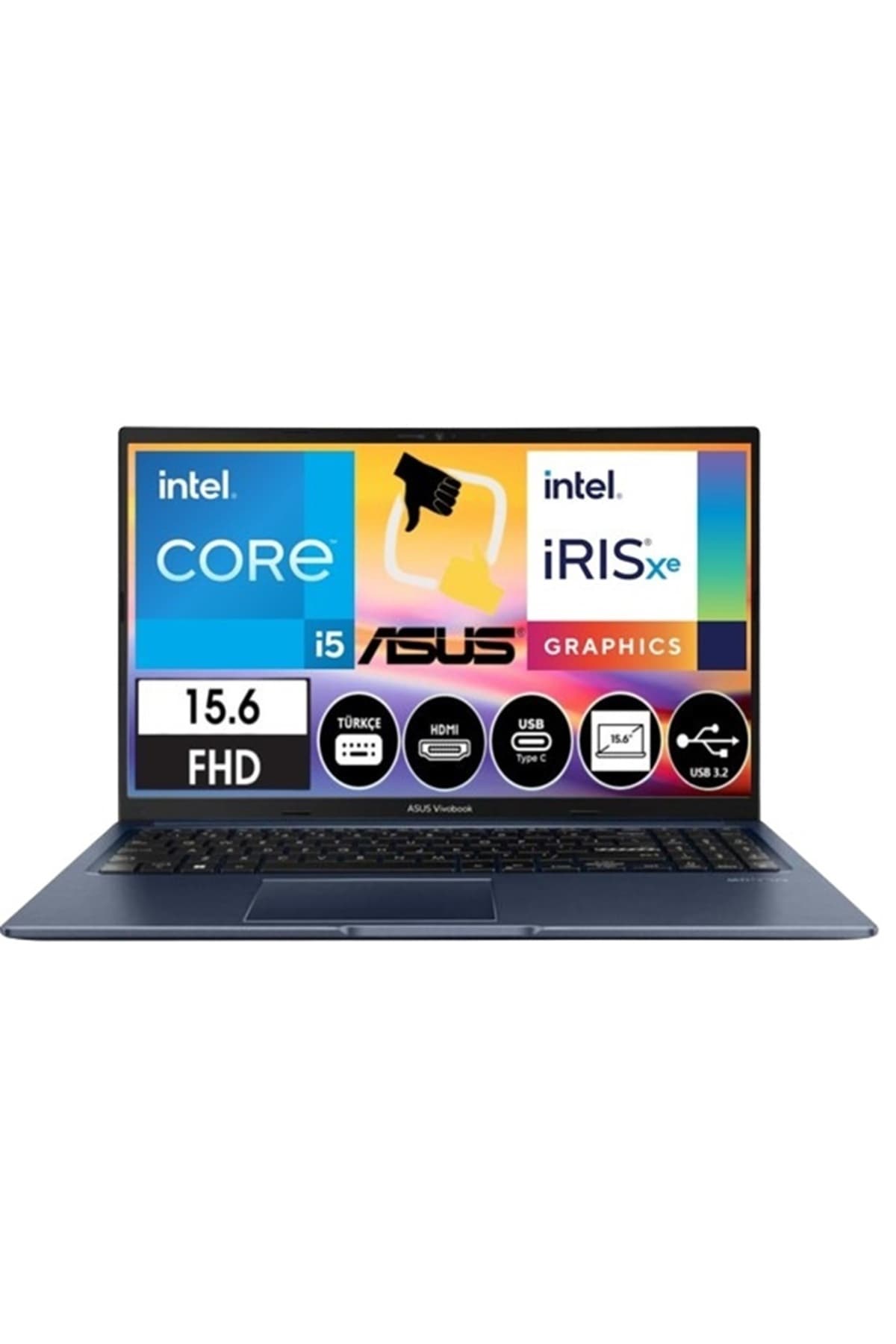 ASUS Vivobook 15 Intel Core 5 120 16GB 1TB SSD W11P 15.6