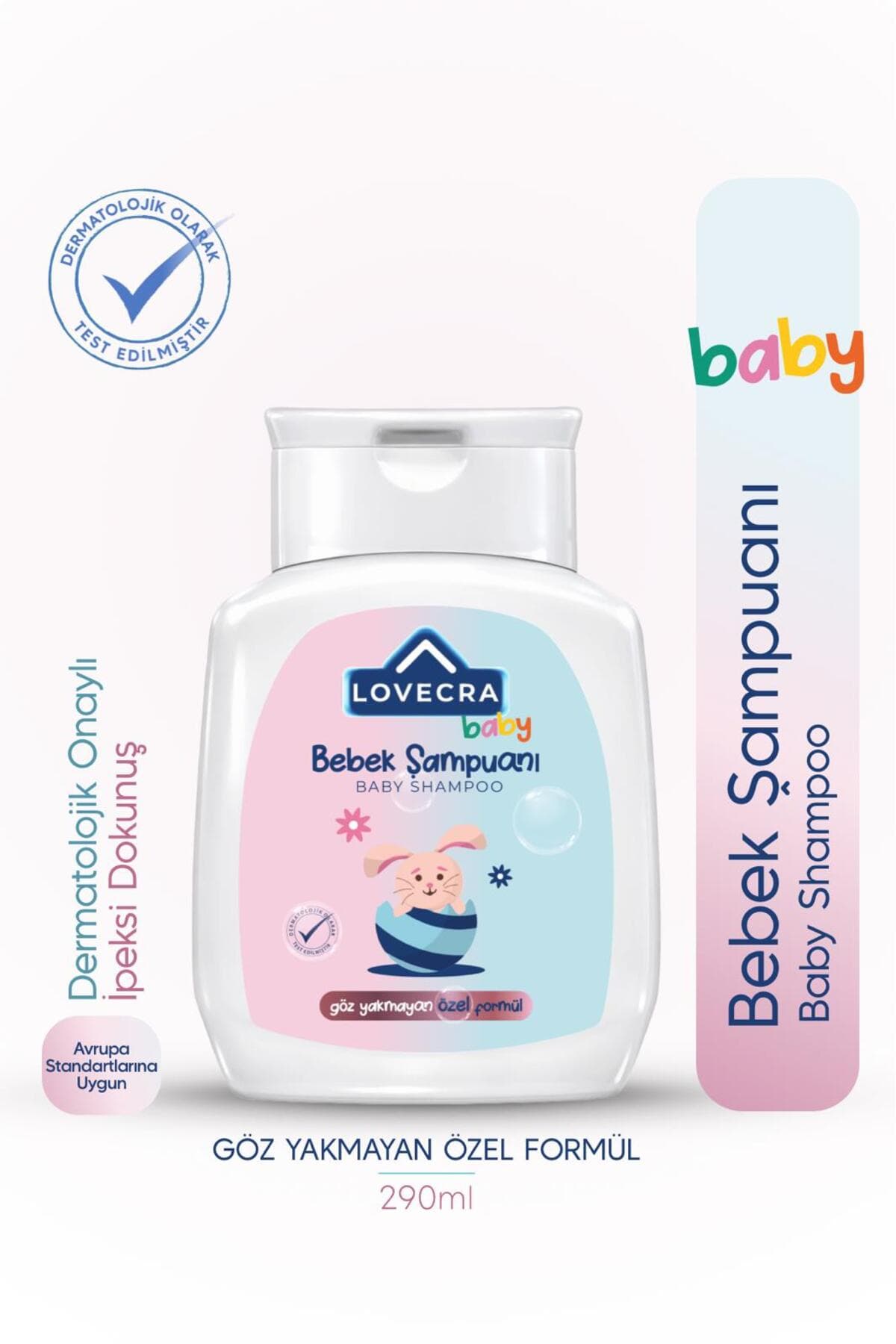 LOVECRA Bebek Şampuanı Göz Yakmayan Nazik Temizleyici Paraben Alkol SLES Silikon İçermez 290 ml