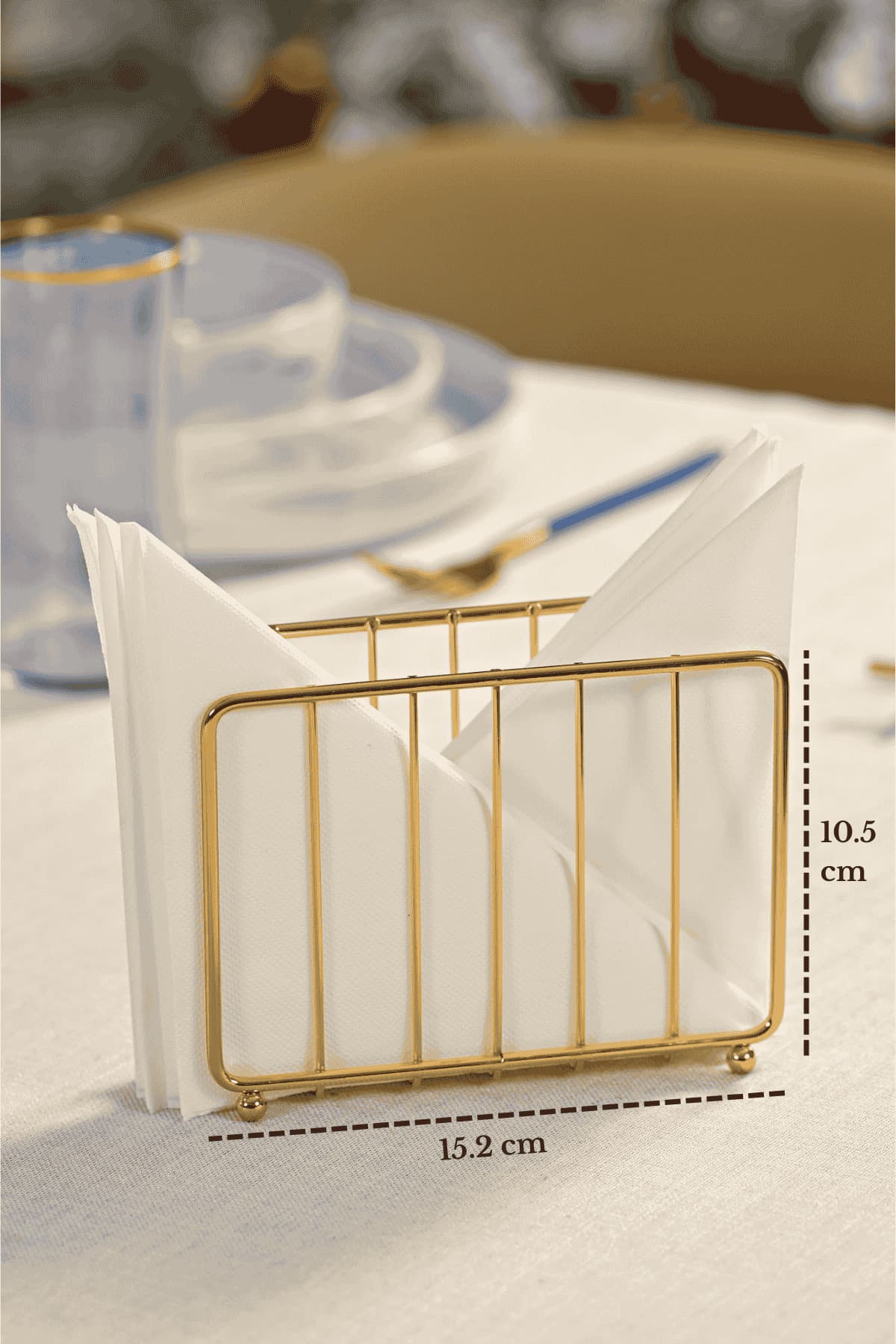 Edora Home Mat Gold Kafes Peçetelik Peçete Standı Kafe Restoran Otel Dekoratif Paslanmaz Metal