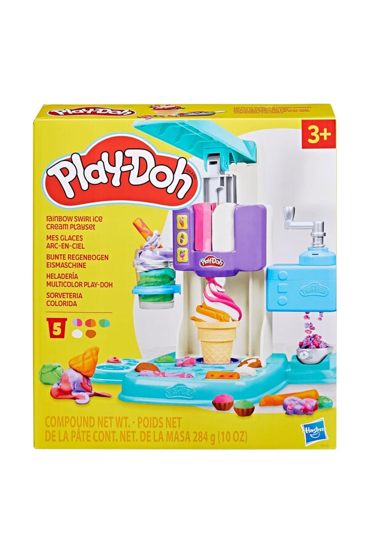 Hasbro Play-Doh Gökkuşağı Girdaplı Dondurma Oyun Seti G0028