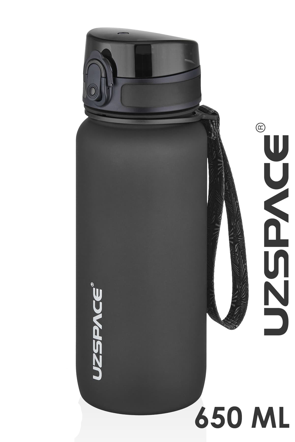 Uzspace Vagonlife 3037 650 ml Siyah Tritan Matara
