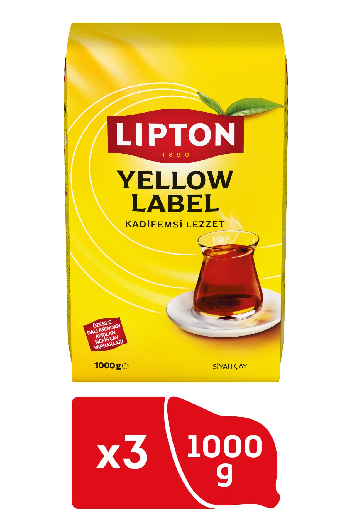 Lipton Yellow Label Loose Dökme Siyah Çay 1000 gr 3 Adet
