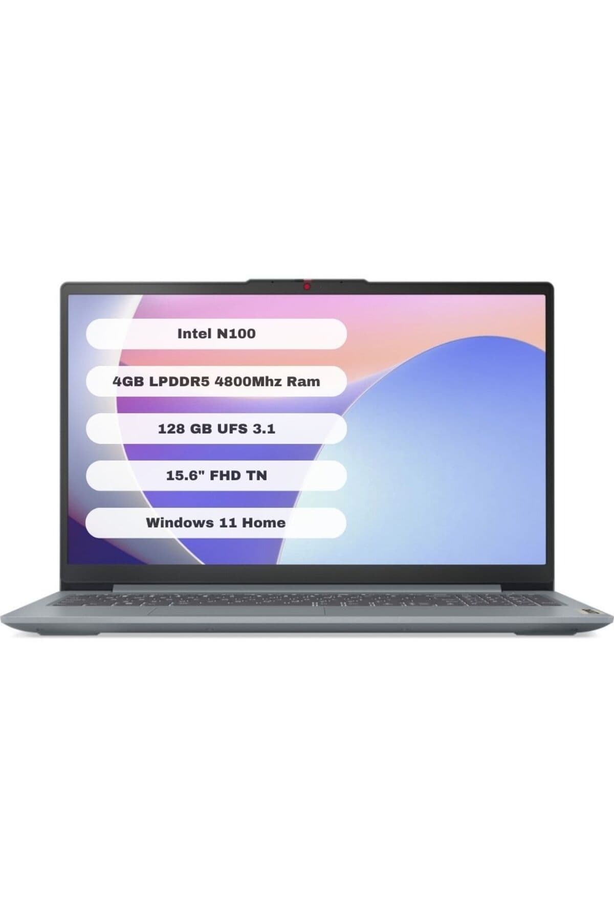LENOVO Ideapad Slim 3 Intel Celeron N100 4GB (LPDDR5-4800) 128GB W11 Home 15.6" FHD (1920x1080) TN 82XB009GTX