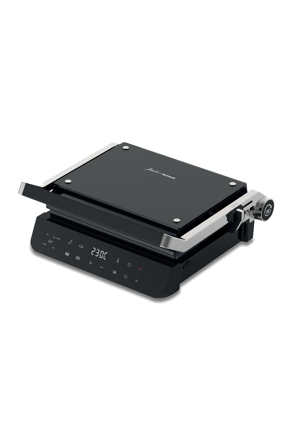 HOMEND Jumbo x Grillant 1343H Konuşan Tost Makinesi Siyah